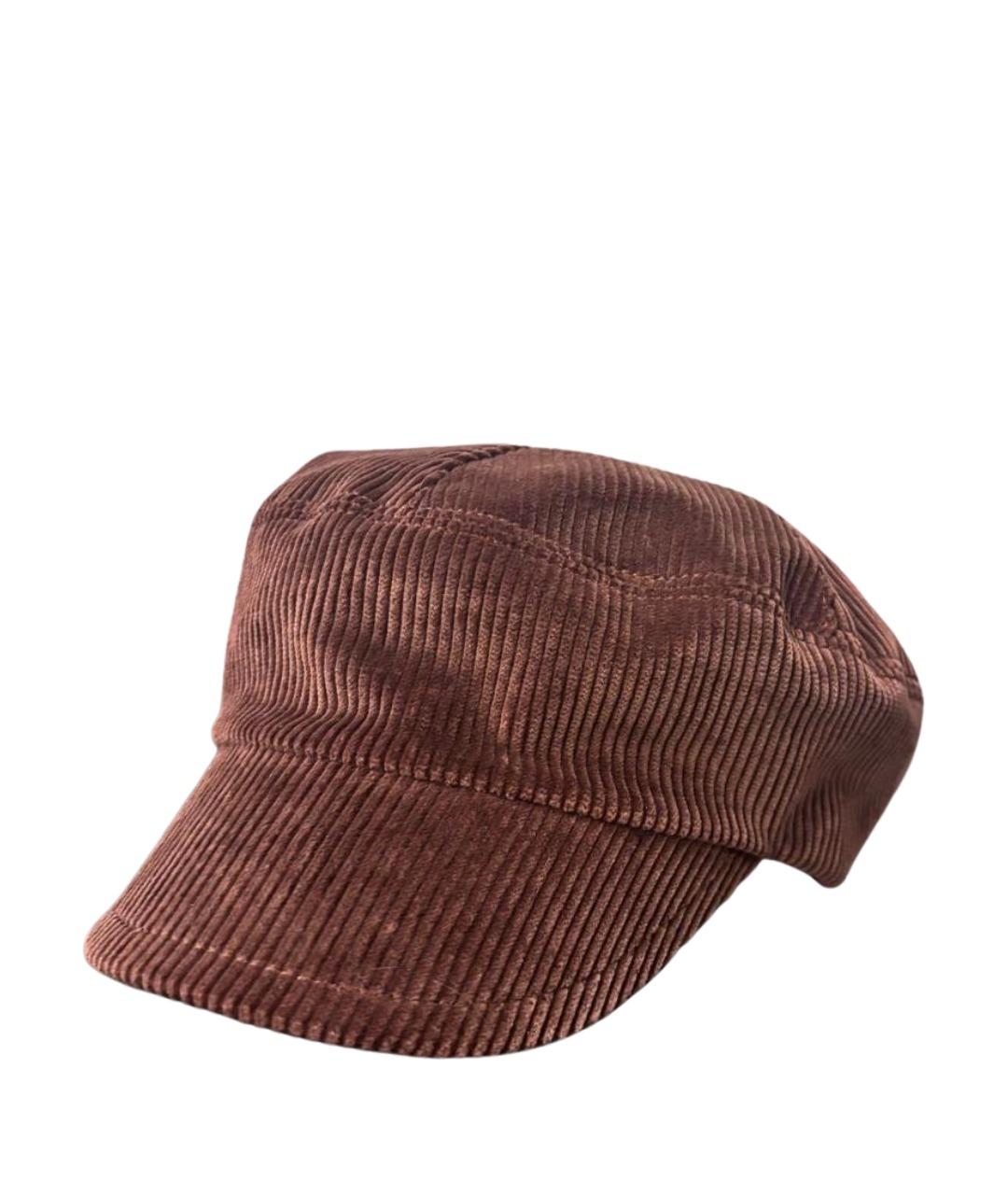 PRADA Коричневая хлопковая кепка, фото 1