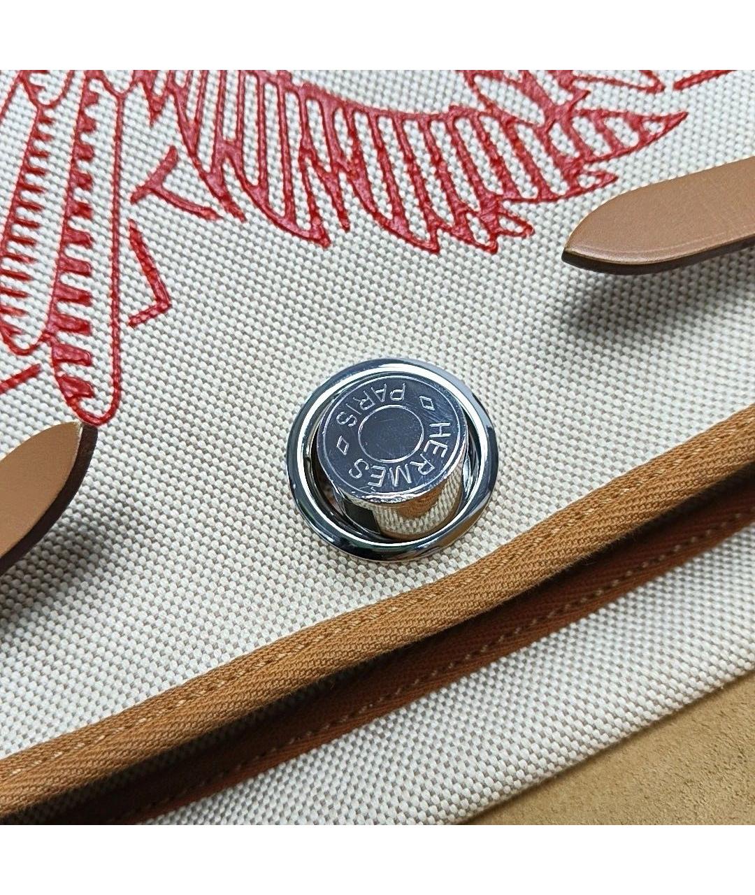 HERMES Бежевая кожаная сумка тоут, фото 7