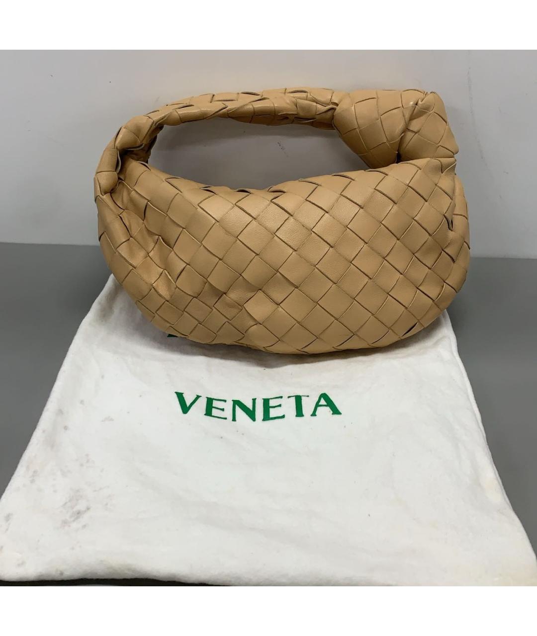BOTTEGA VENETA Коричневая кожаная сумка с короткими ручками, фото 4