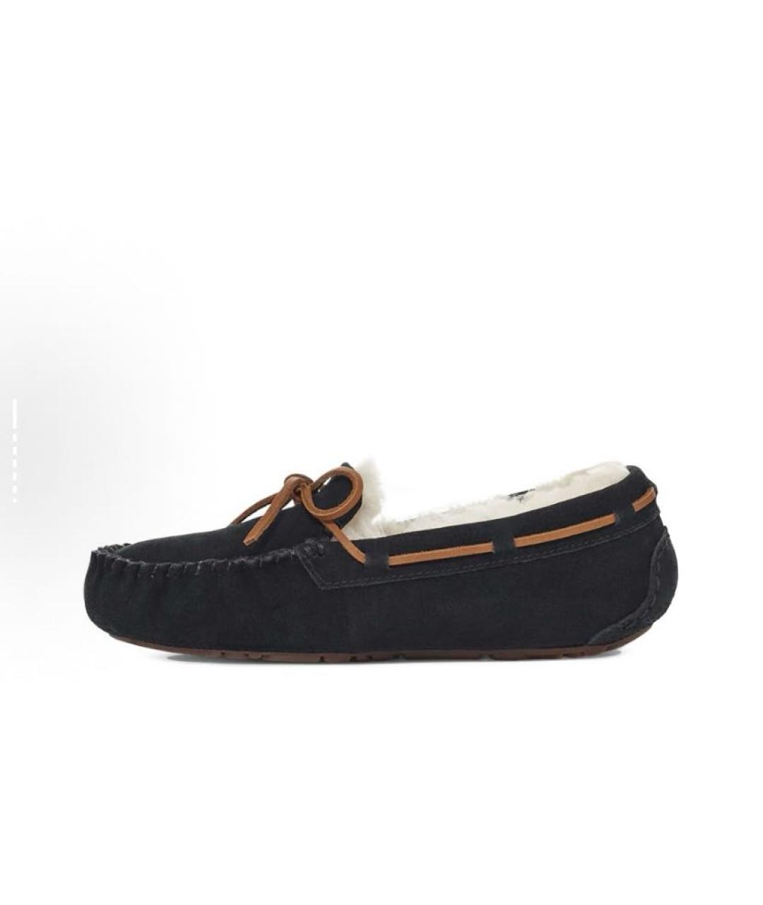 UGG AUSTRALIA Черные замшевые мокасины, фото 2