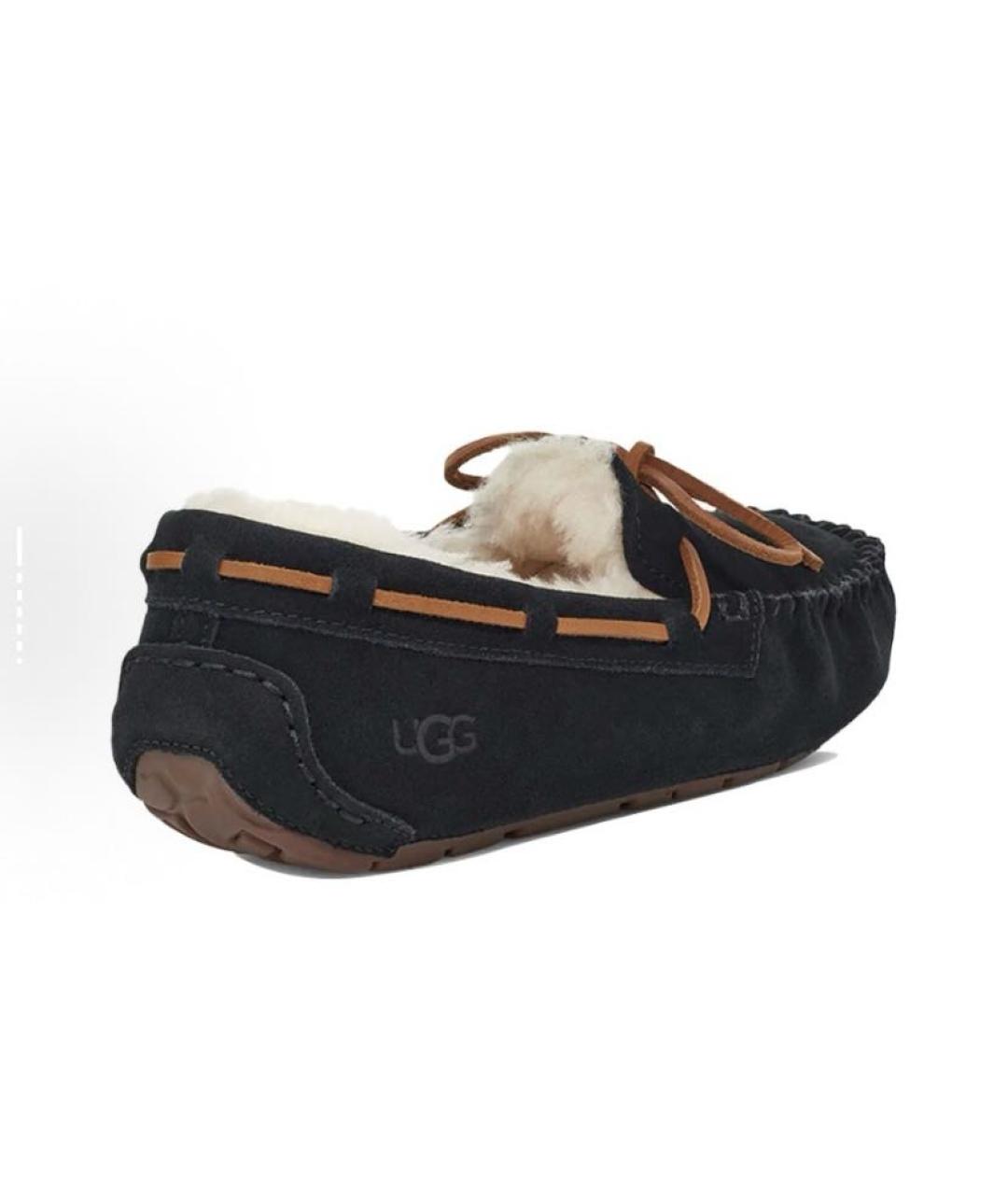 UGG AUSTRALIA Черные замшевые мокасины, фото 4