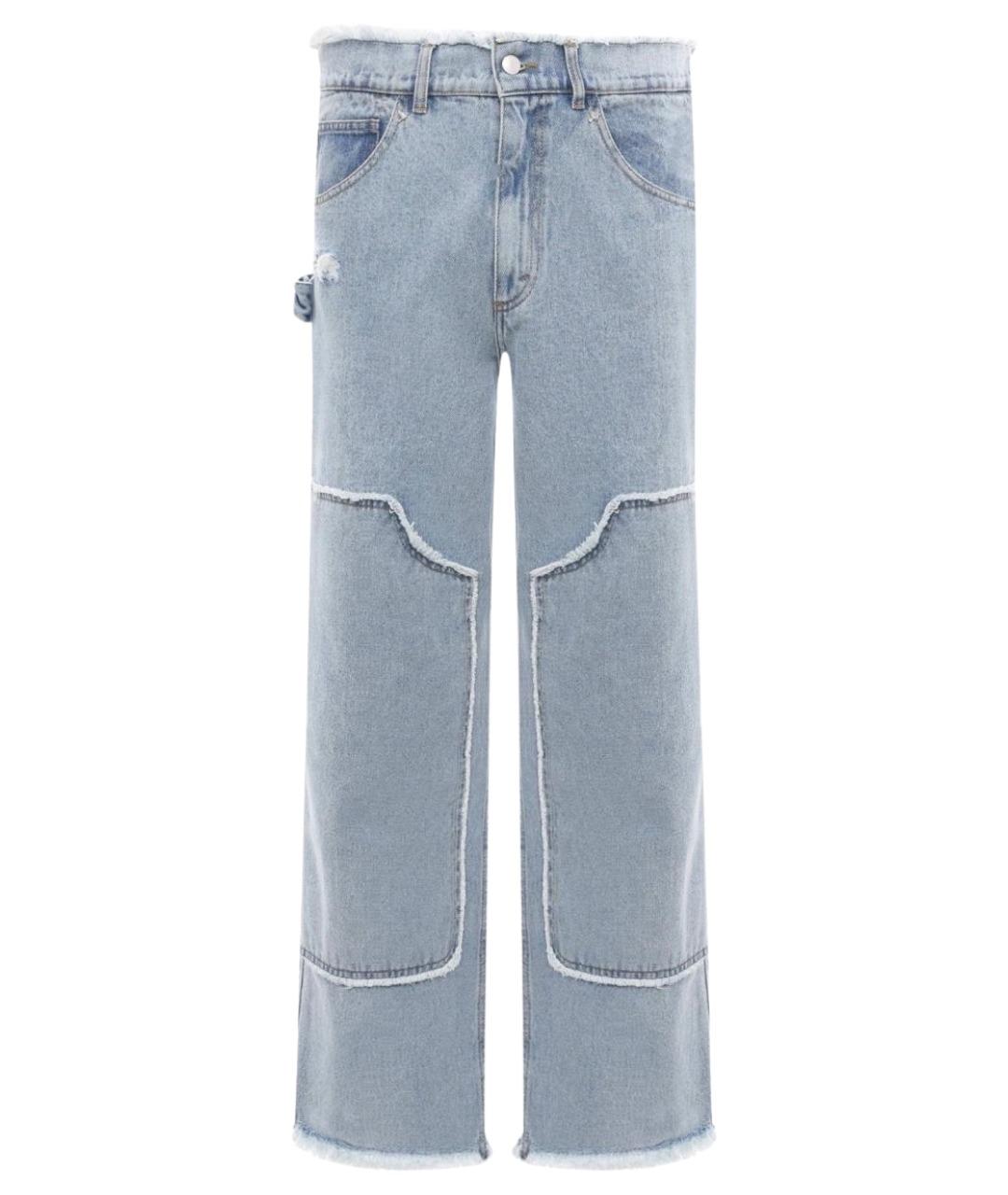 32 PARADIS SPRUNG FRERES Голубые хлопковые прямые джинсы, фото 1