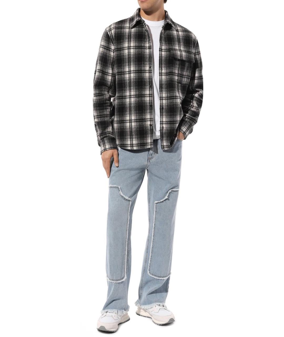 32 PARADIS SPRUNG FRERES Голубые хлопковые прямые джинсы, фото 8