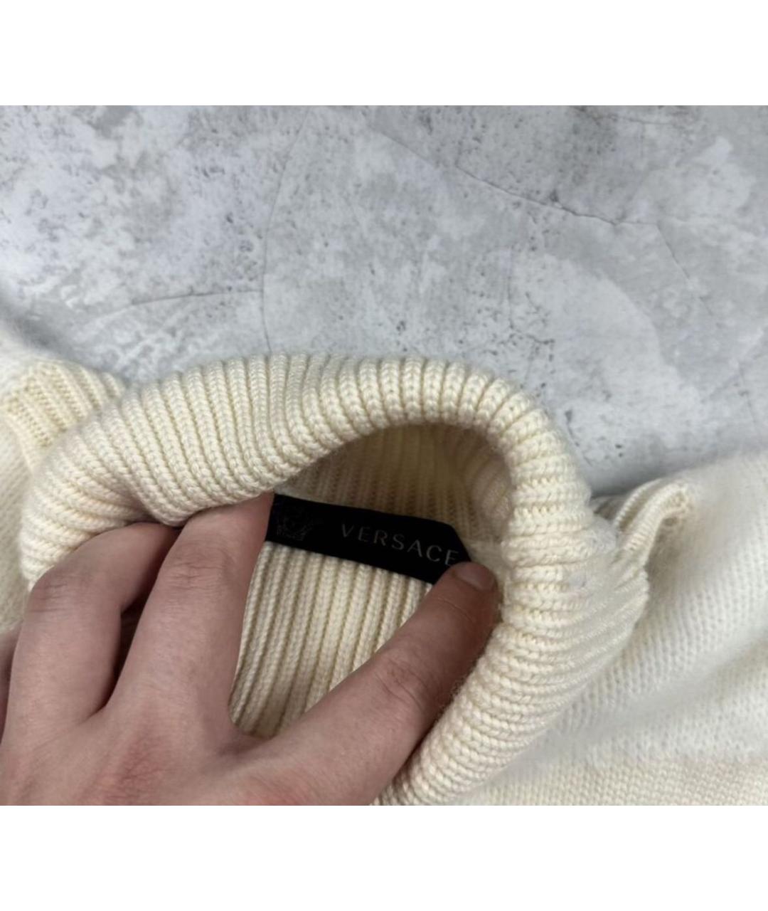 VERSACE Бежевый хлопковый джемпер / свитер, фото 3