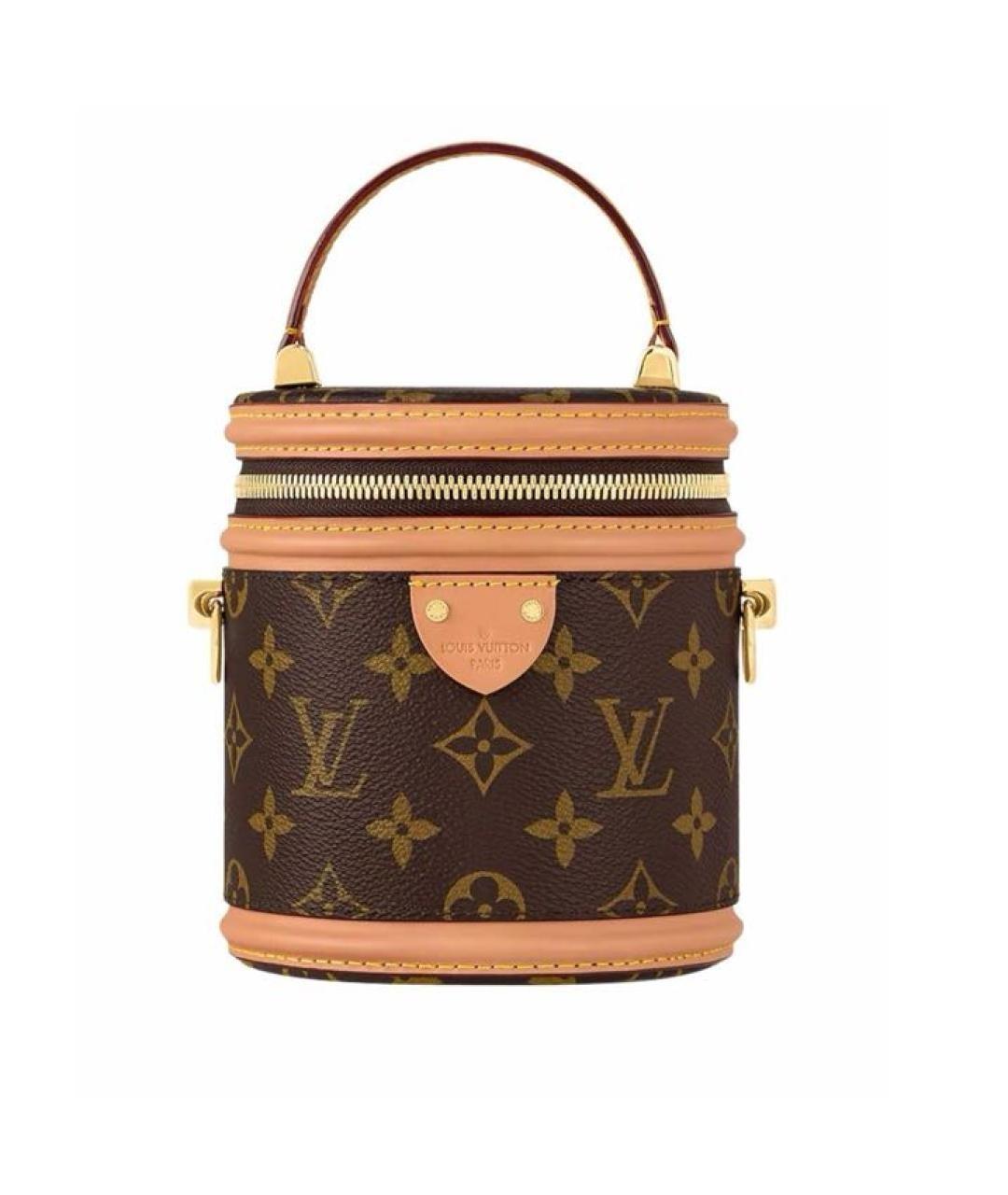 LOUIS VUITTON Коричневая кожаная сумка с короткими ручками, фото 6