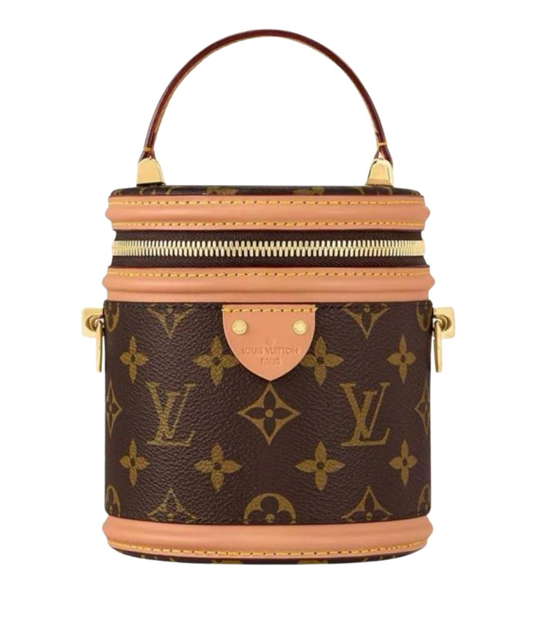LOUIS VUITTON Коричневая кожаная сумка с короткими ручками, фото 1