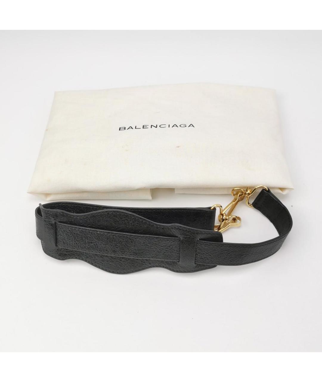 BALENCIAGA Черная кожаная сумка тоут, фото 7