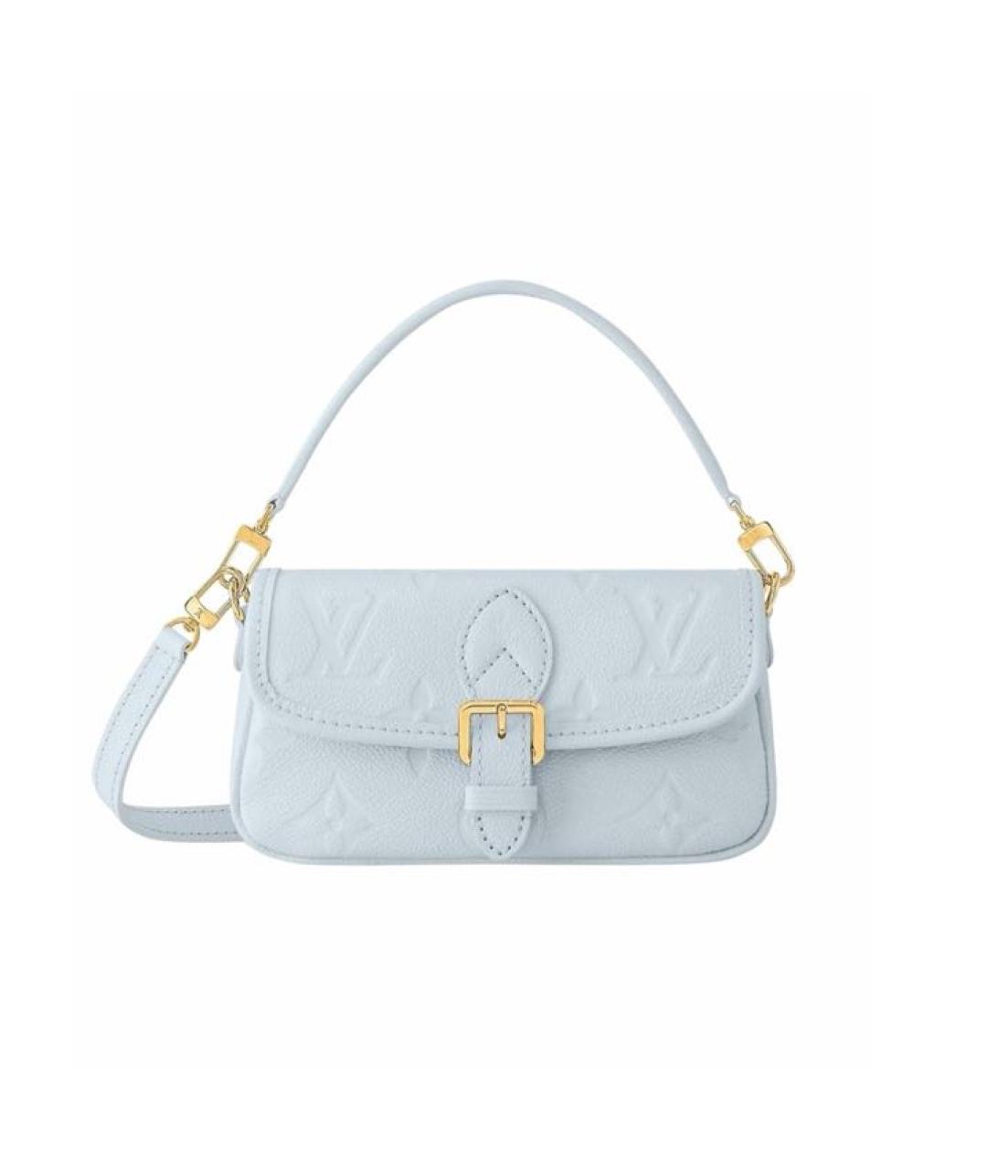 LOUIS VUITTON Голубая кожаная сумка через плечо, фото 5