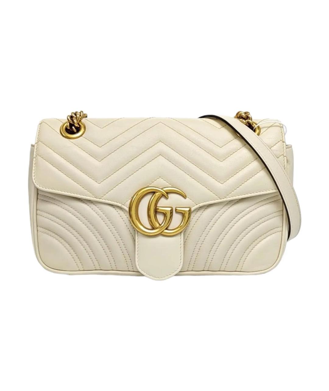 GUCCI Бежевая кожаная сумка через плечо, фото 9