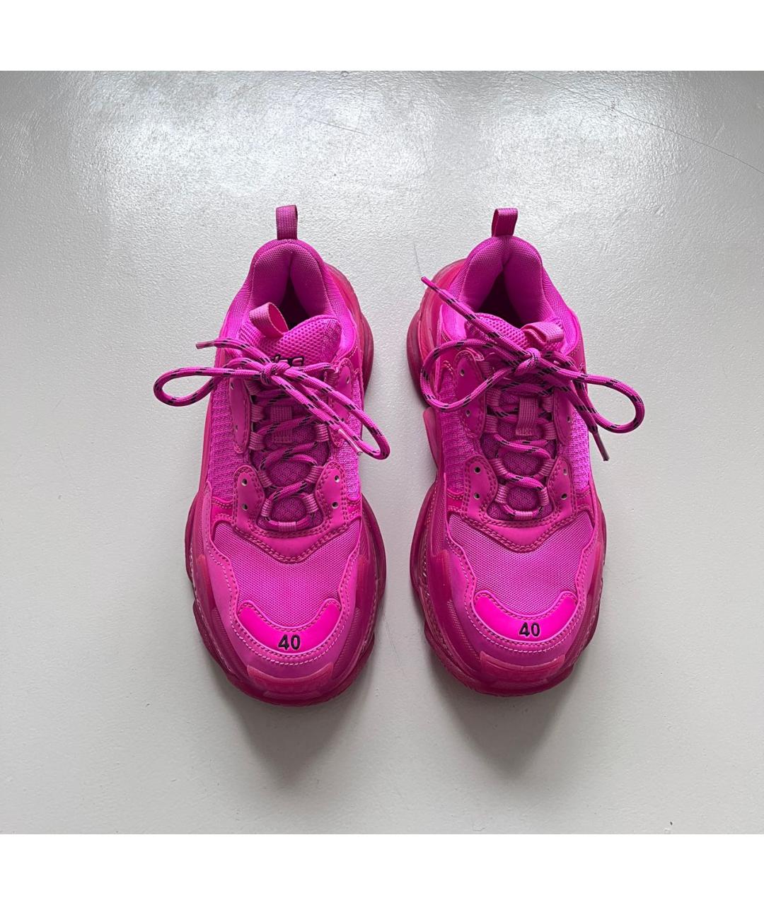 BALENCIAGA Розовые кожаные кроссовки, фото 3