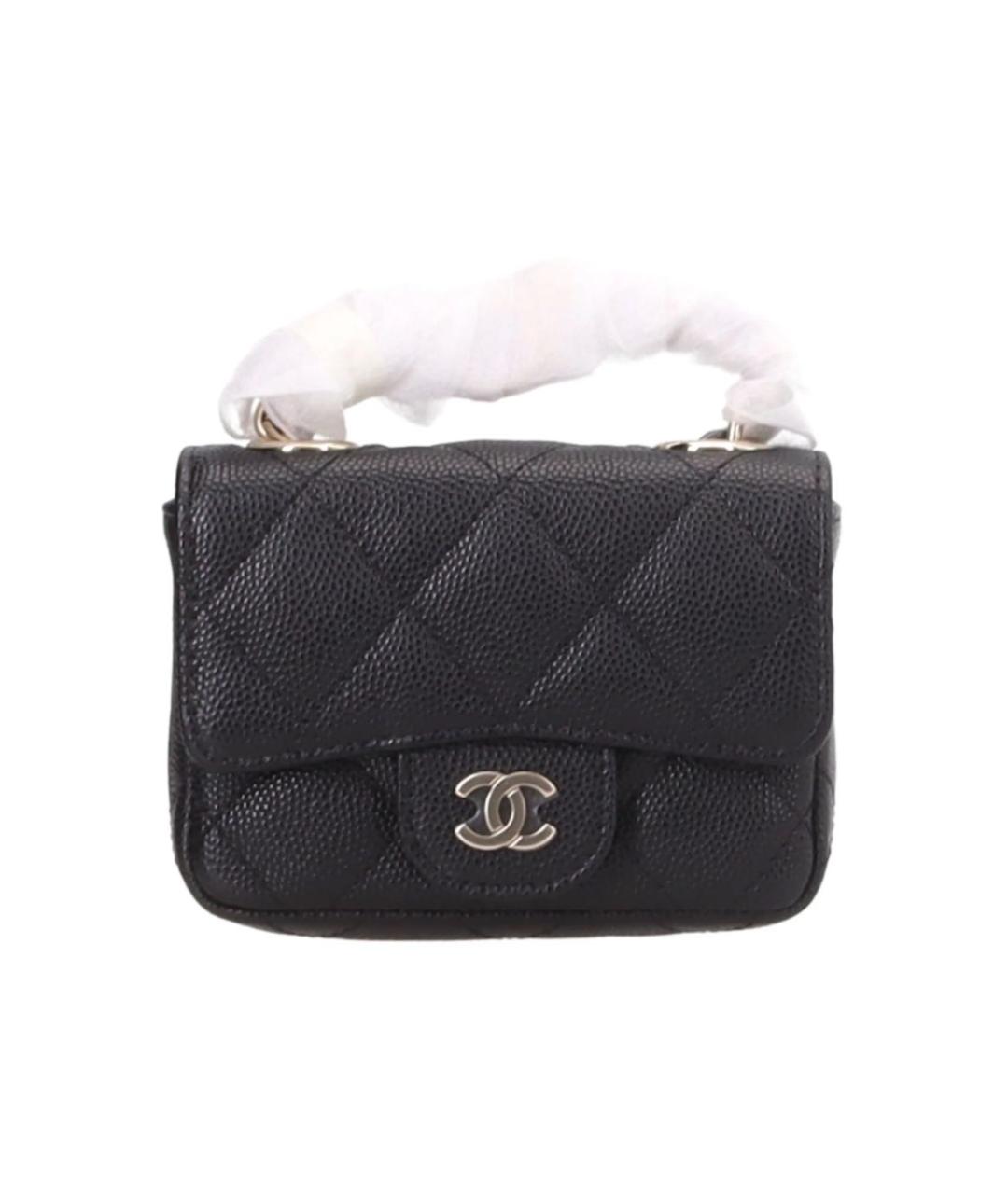 CHANEL Черная кожаная поясная сумка, фото 6