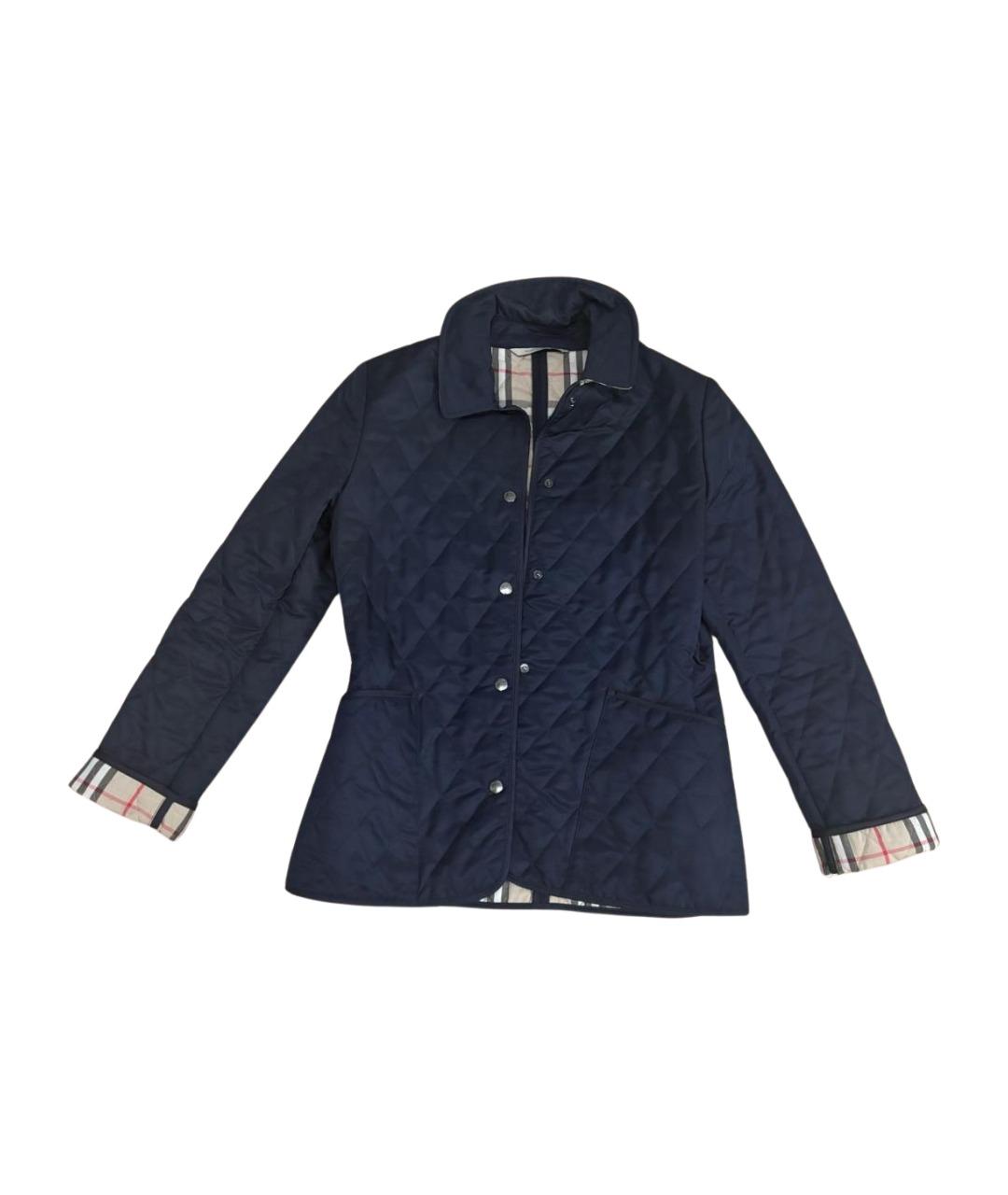 BURBERRY Темно-синяя хлопковая куртка, фото 1