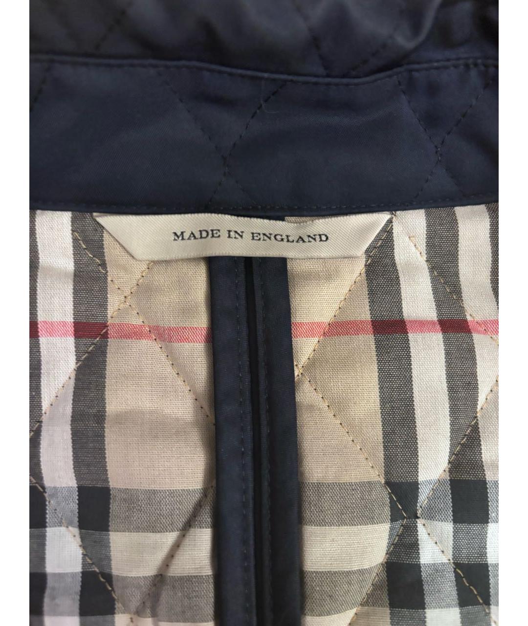 BURBERRY Темно-синяя хлопковая куртка, фото 4