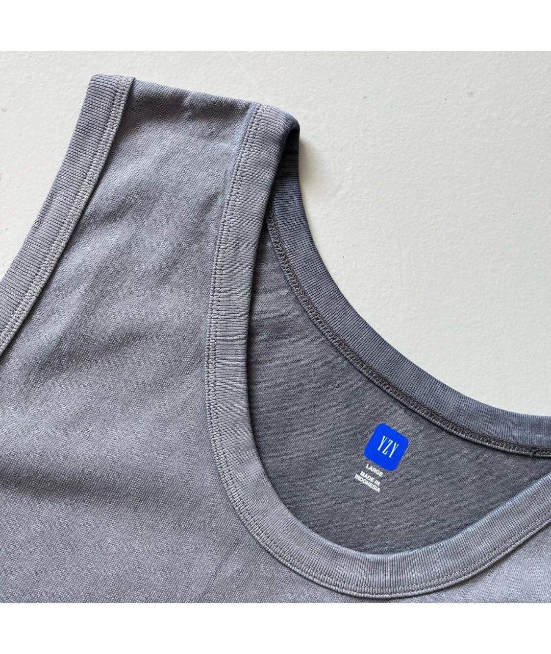 YEEZY Серая хлопковая майка, фото 6