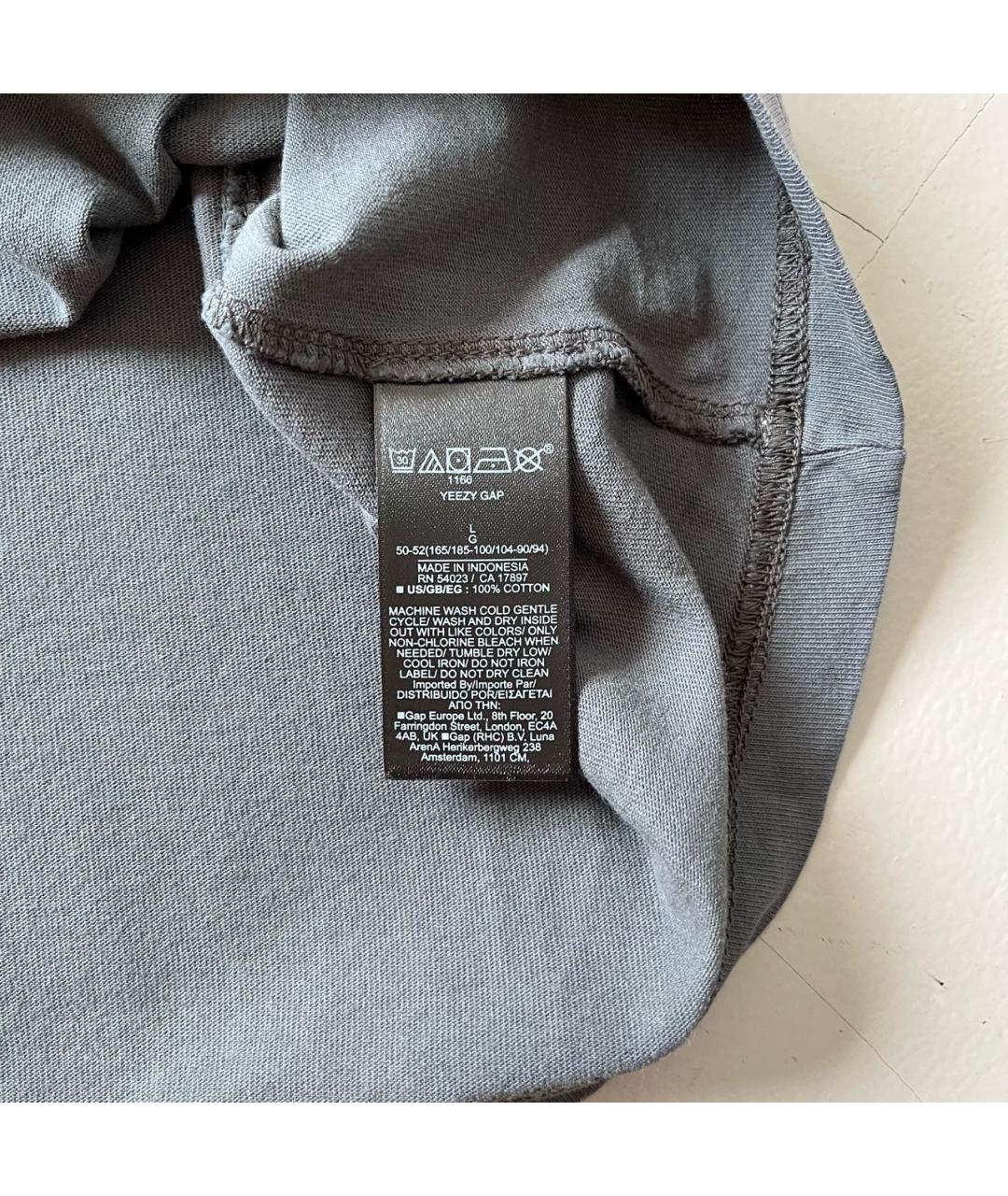 YEEZY Серая хлопковая майка, фото 8