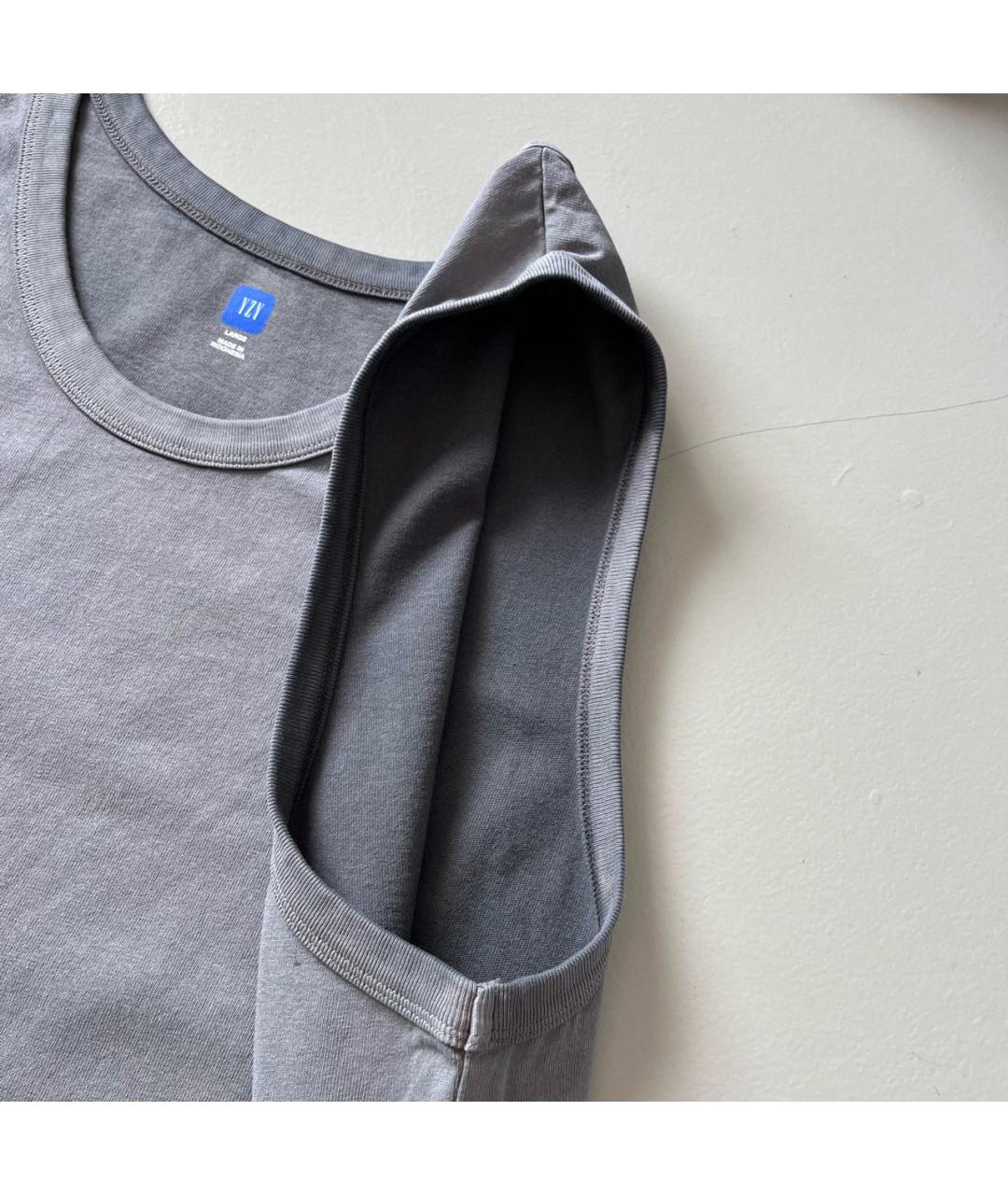 YEEZY Серая хлопковая майка, фото 7