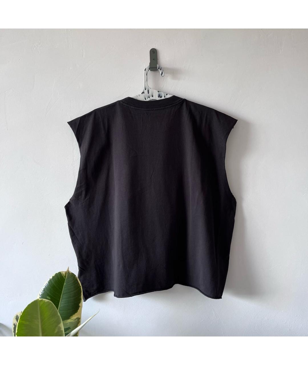 YEEZY Черная хлопковая майка, фото 5