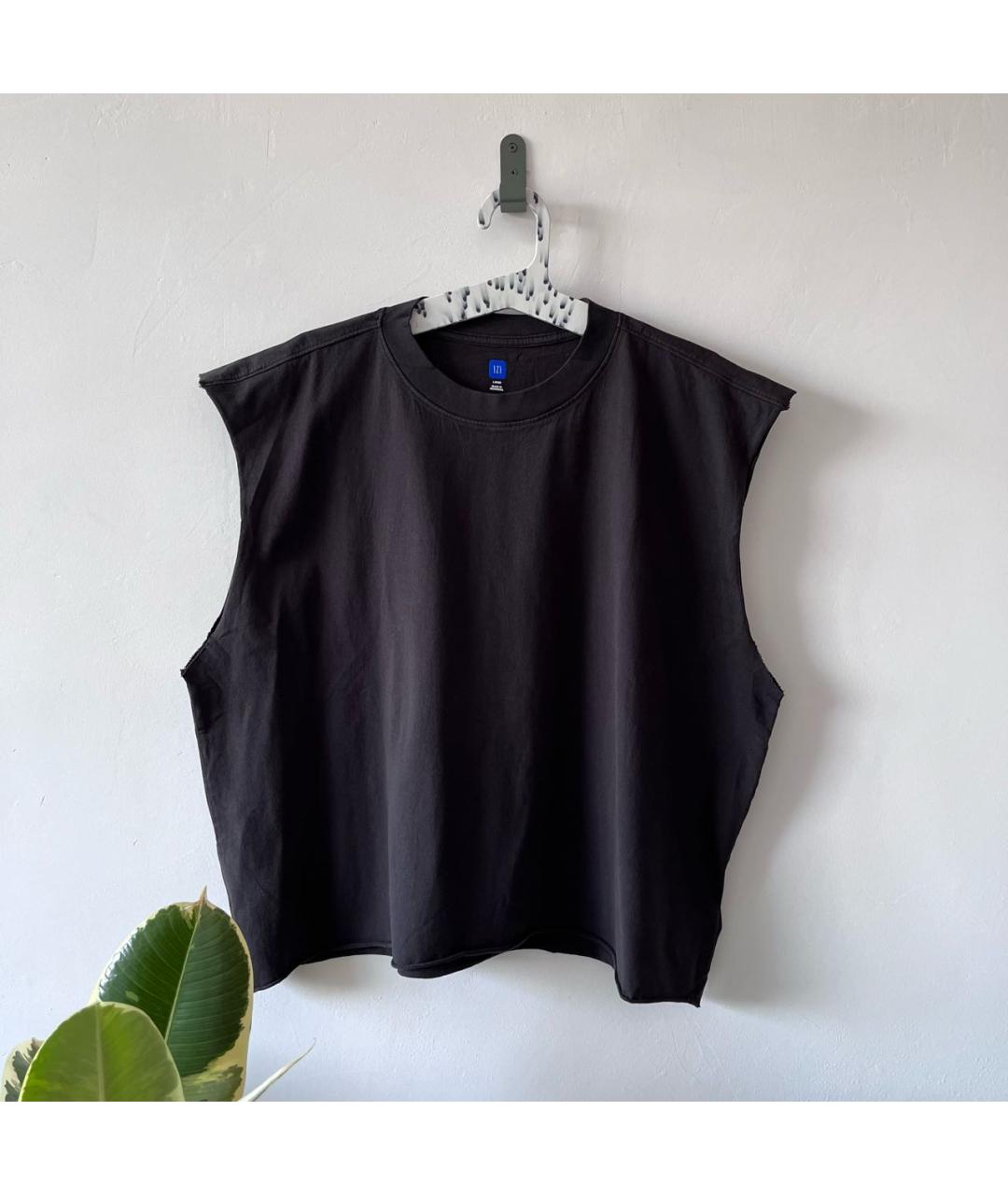 YEEZY Черная хлопковая майка, фото 2