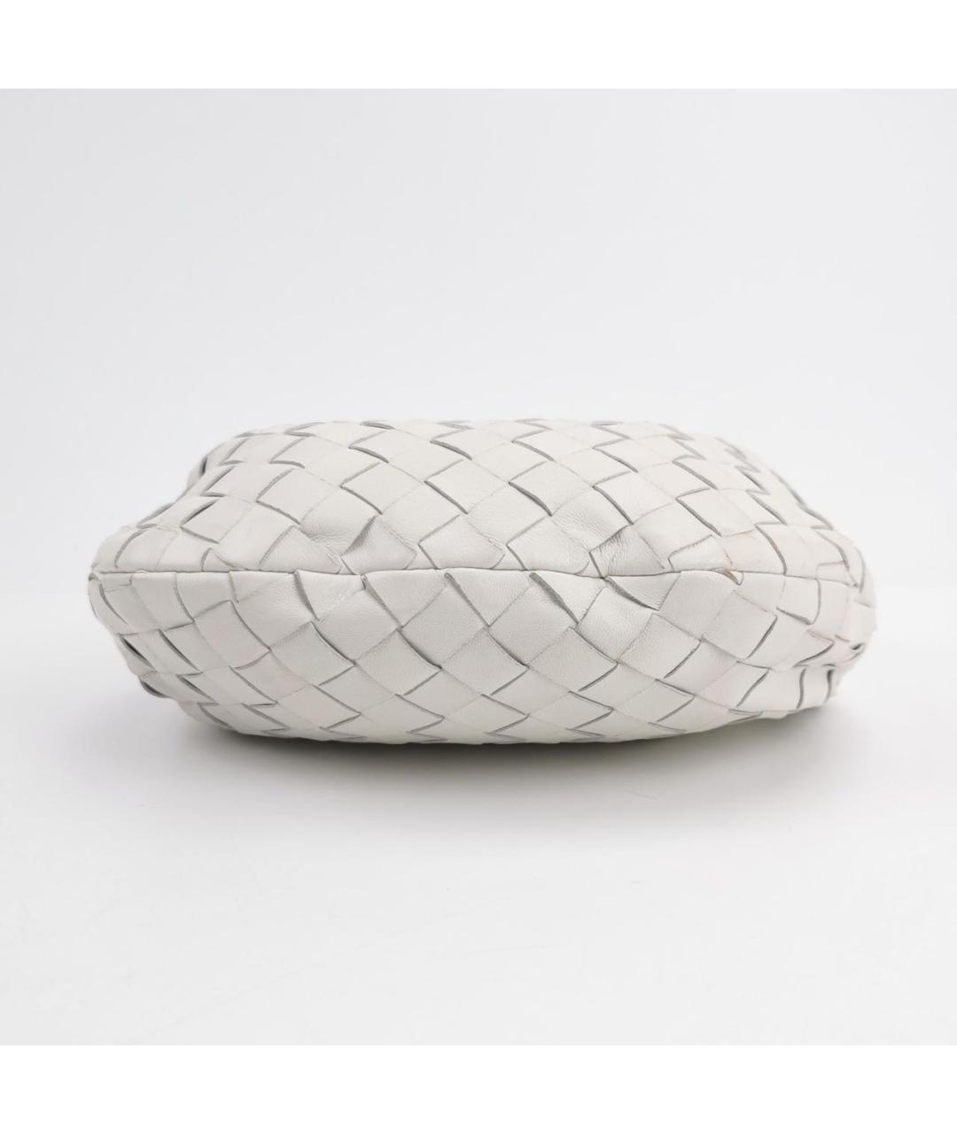 BOTTEGA VENETA Белая кожаная сумка с короткими ручками, фото 4