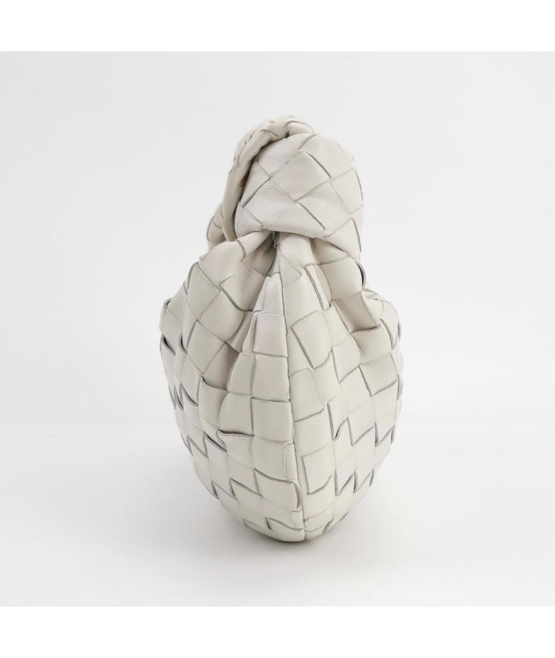 BOTTEGA VENETA Белая кожаная сумка с короткими ручками, фото 2