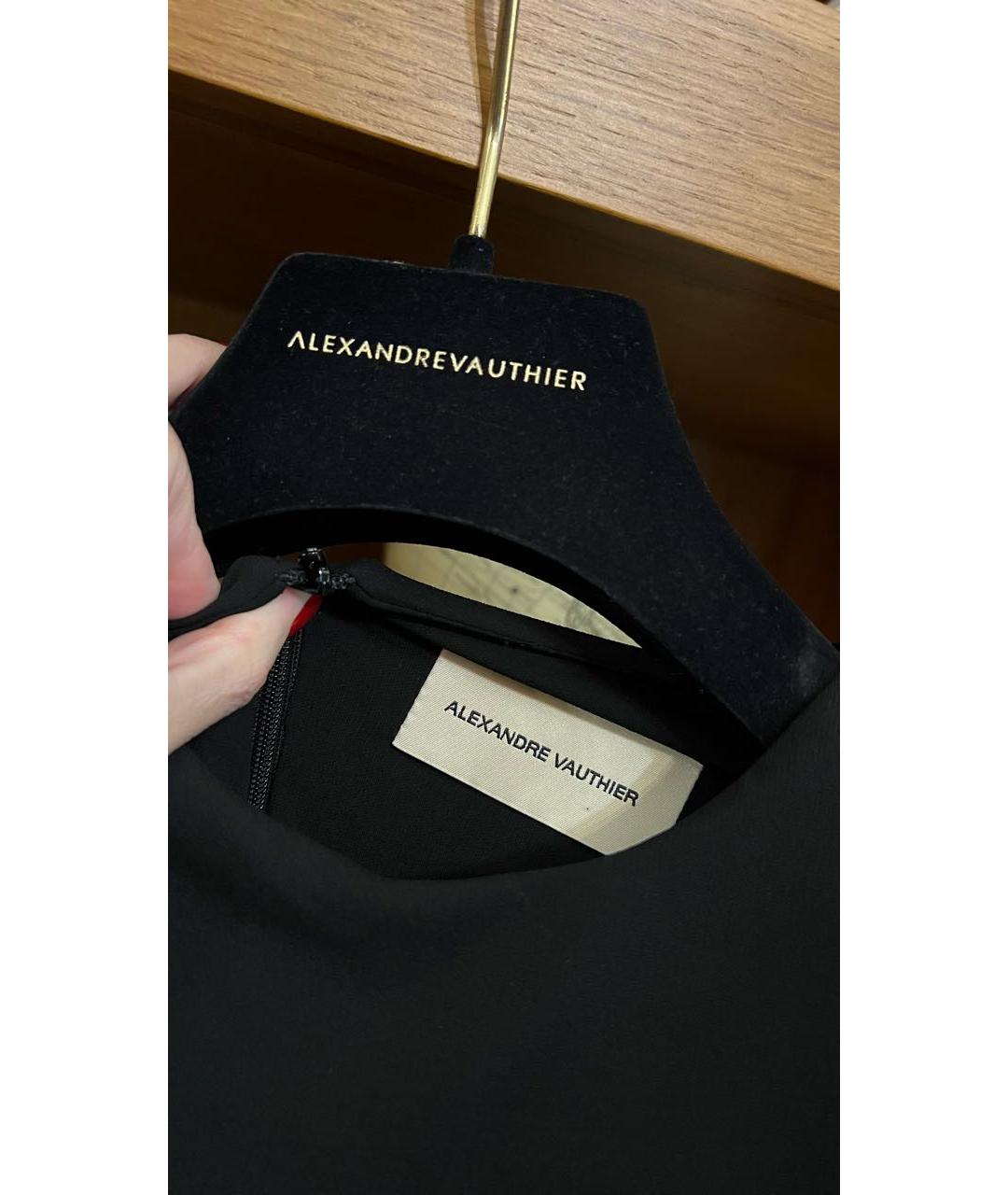 ALEXANDRE VAUTHIER Черное вискозное вечернее платье, фото 3