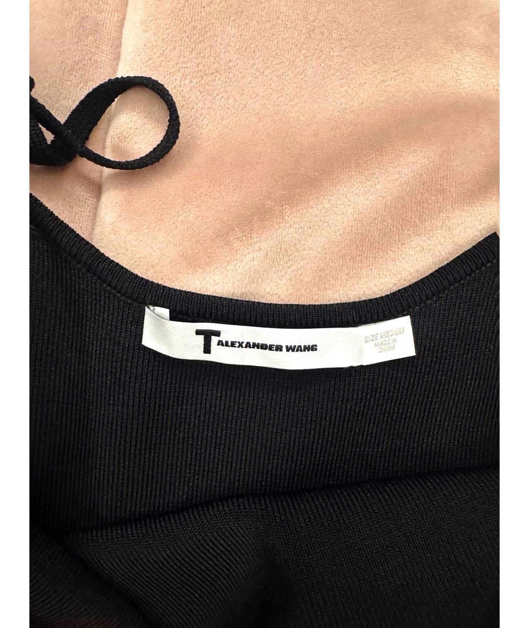 T BY ALEXANDER WANG Черное вискозное платье, фото 3