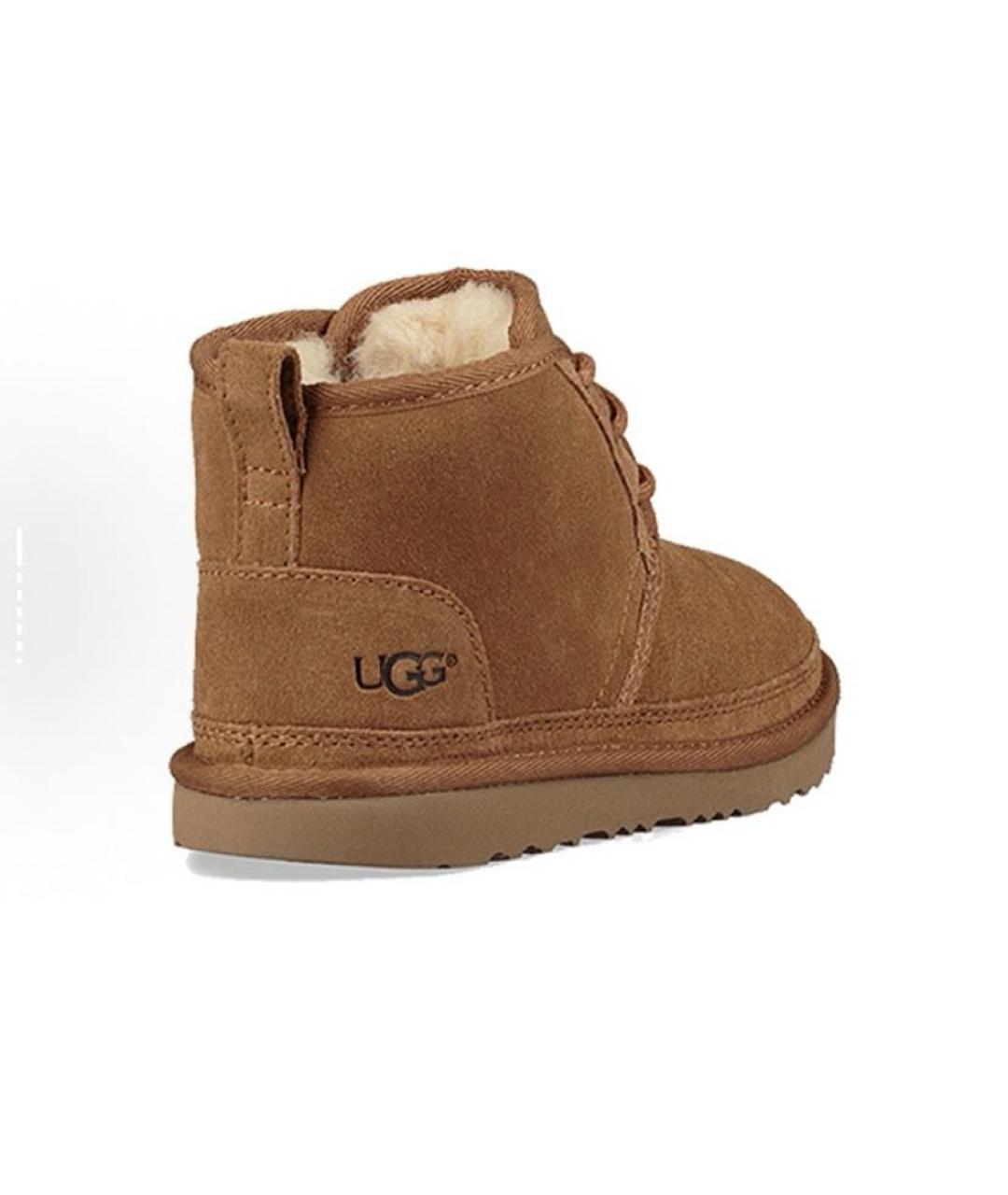 UGG AUSTRALIA Бежевые замшевые высокие ботинки, фото 4