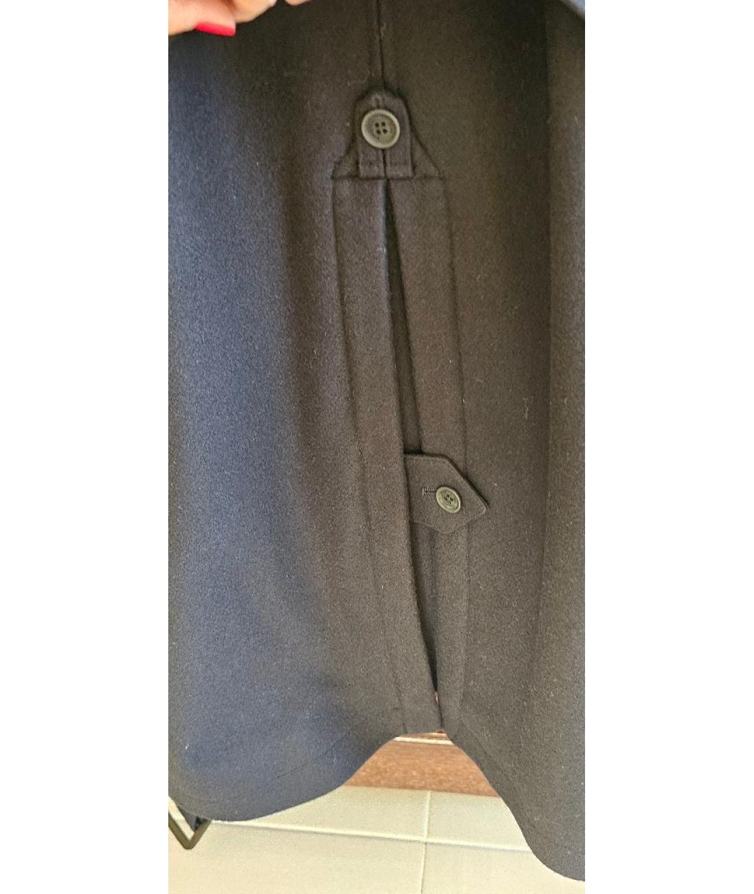 BURBERRY Темно-синее шерстяное пальто, фото 9