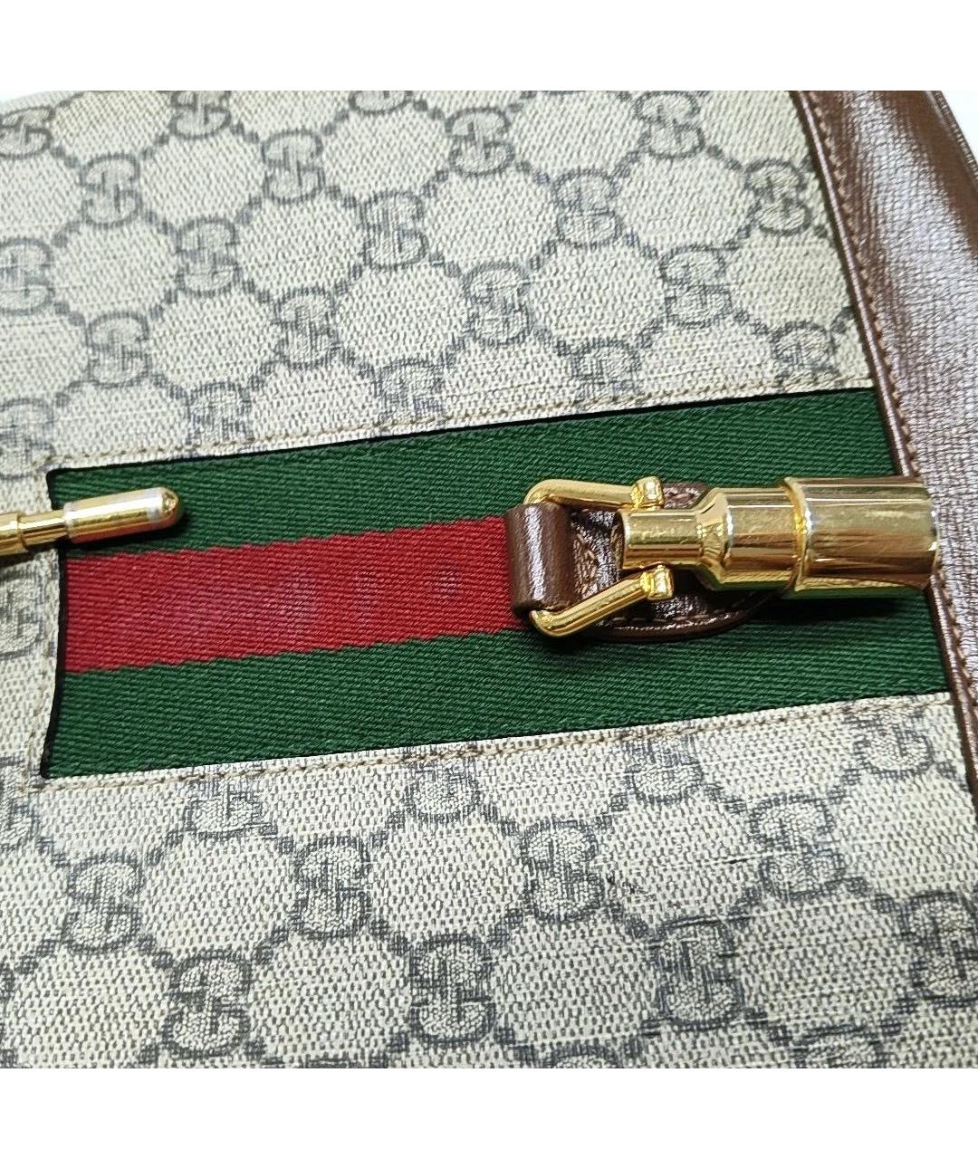 GUCCI Коричневая кожаная сумка через плечо, фото 6