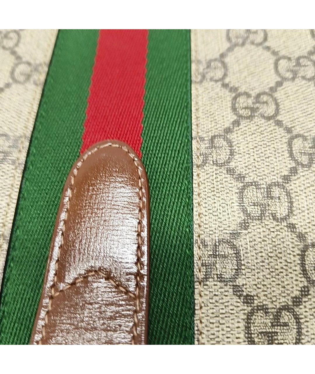 GUCCI Коричневая кожаная сумка через плечо, фото 8