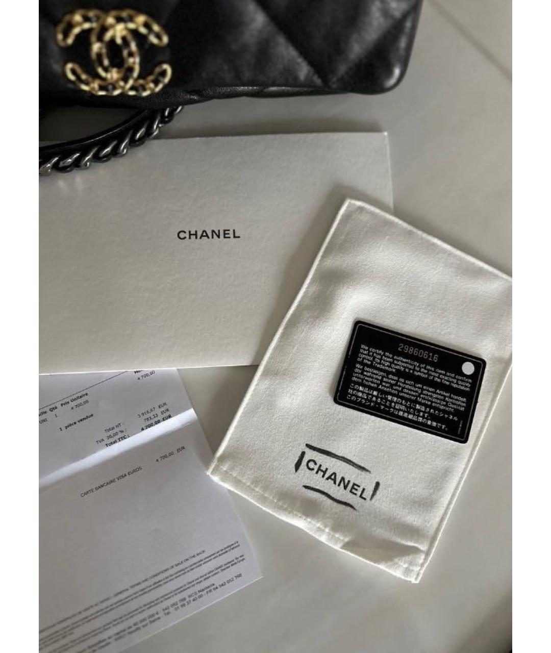 CHANEL Черная кожаная сумка через плечо, фото 6