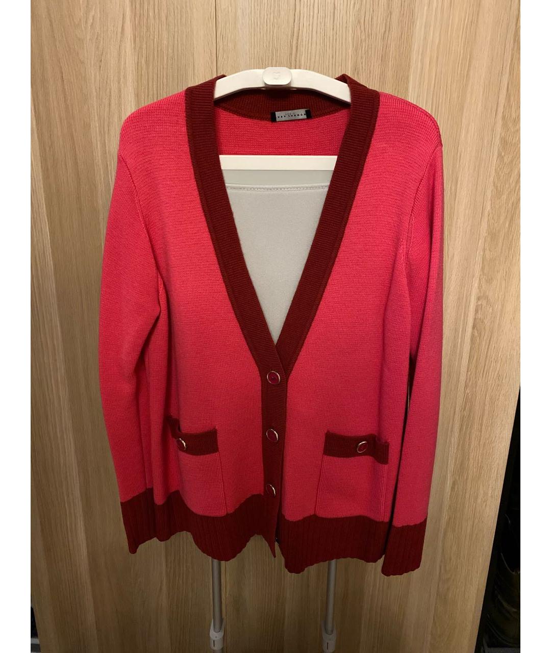 Tara Jarmon Розовый шерстяной кардиган, фото 7