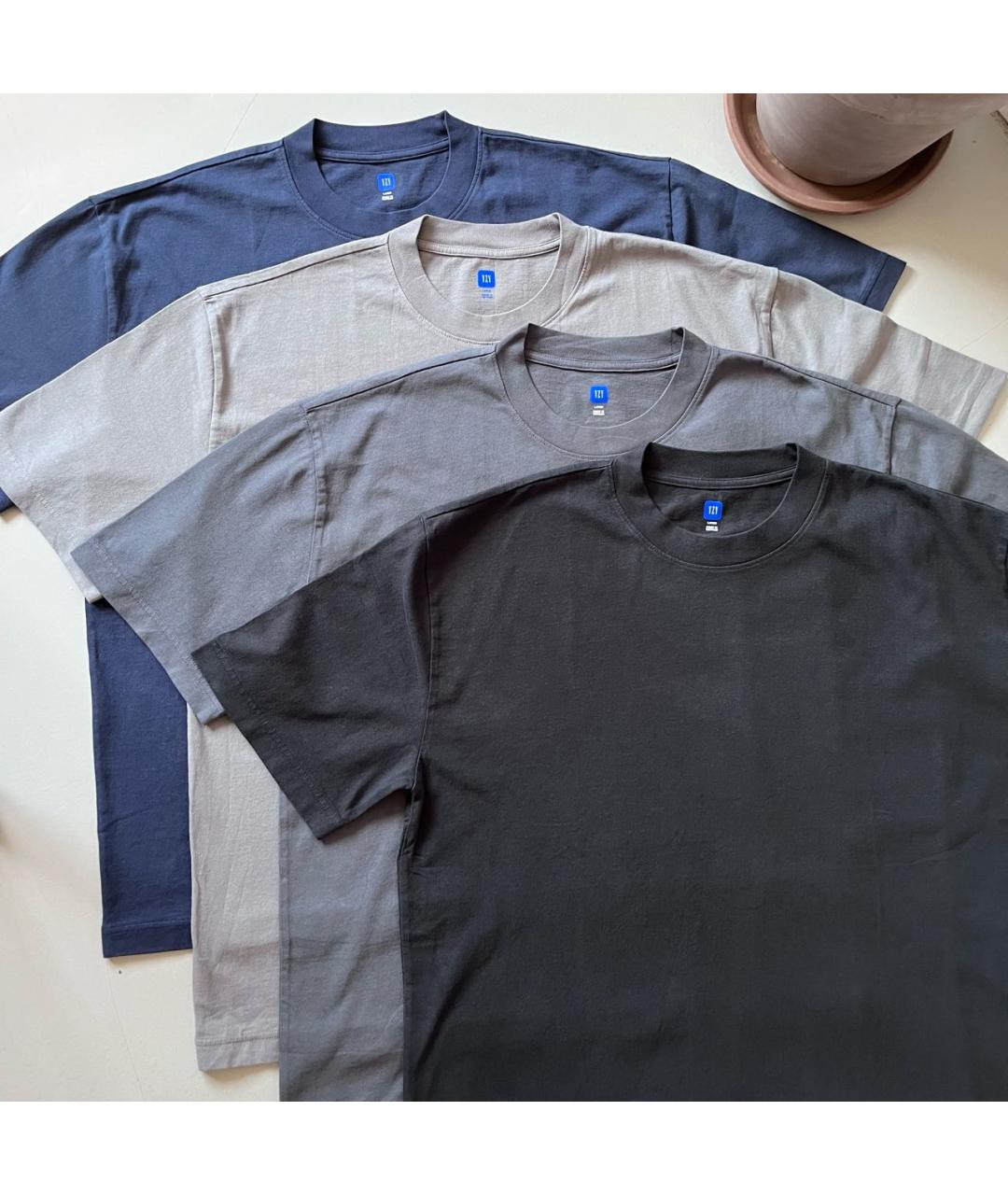 YEEZY Антрацитовая хлопковая футболка, фото 6