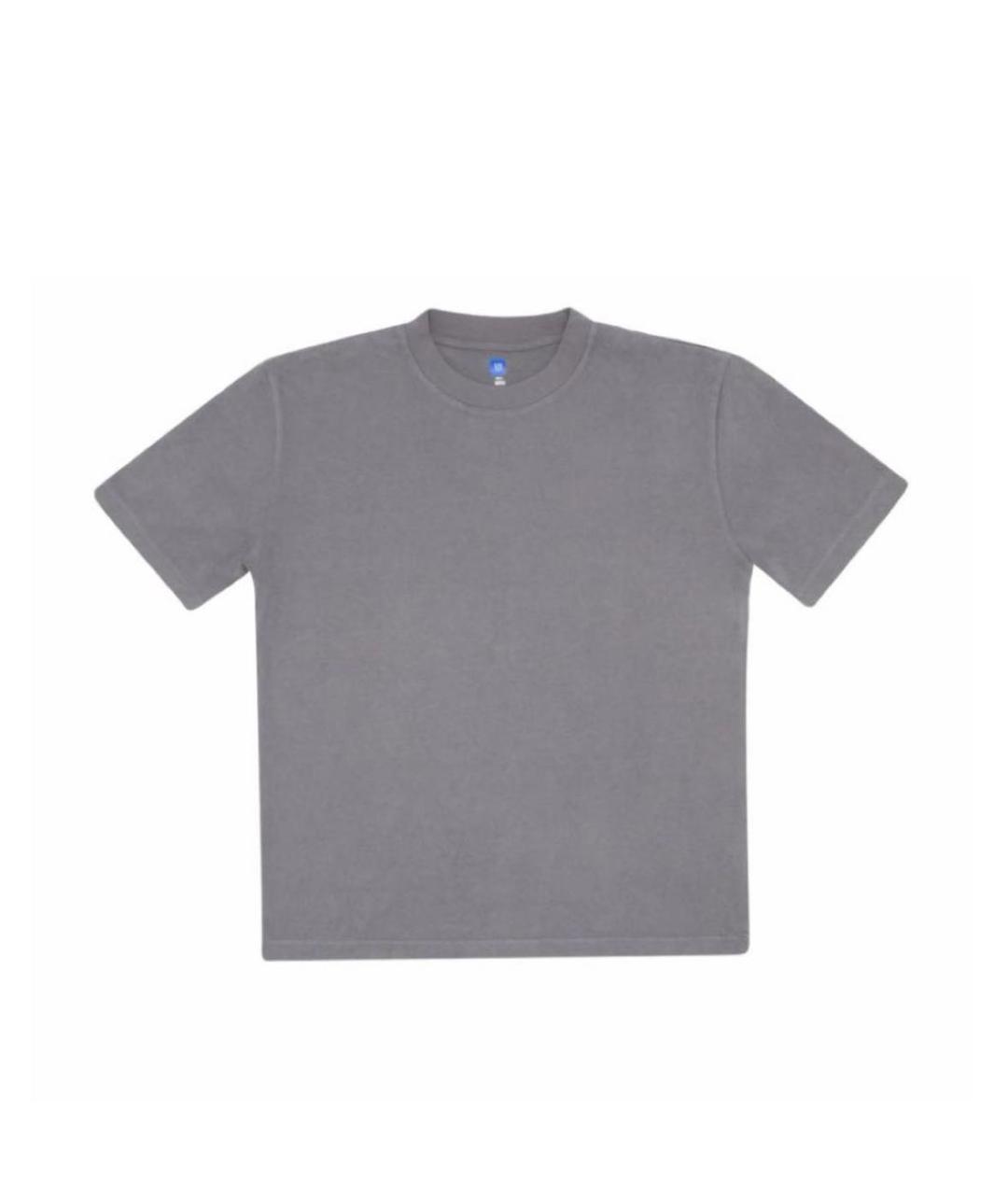 YEEZY Антрацитовая хлопковая футболка, фото 1