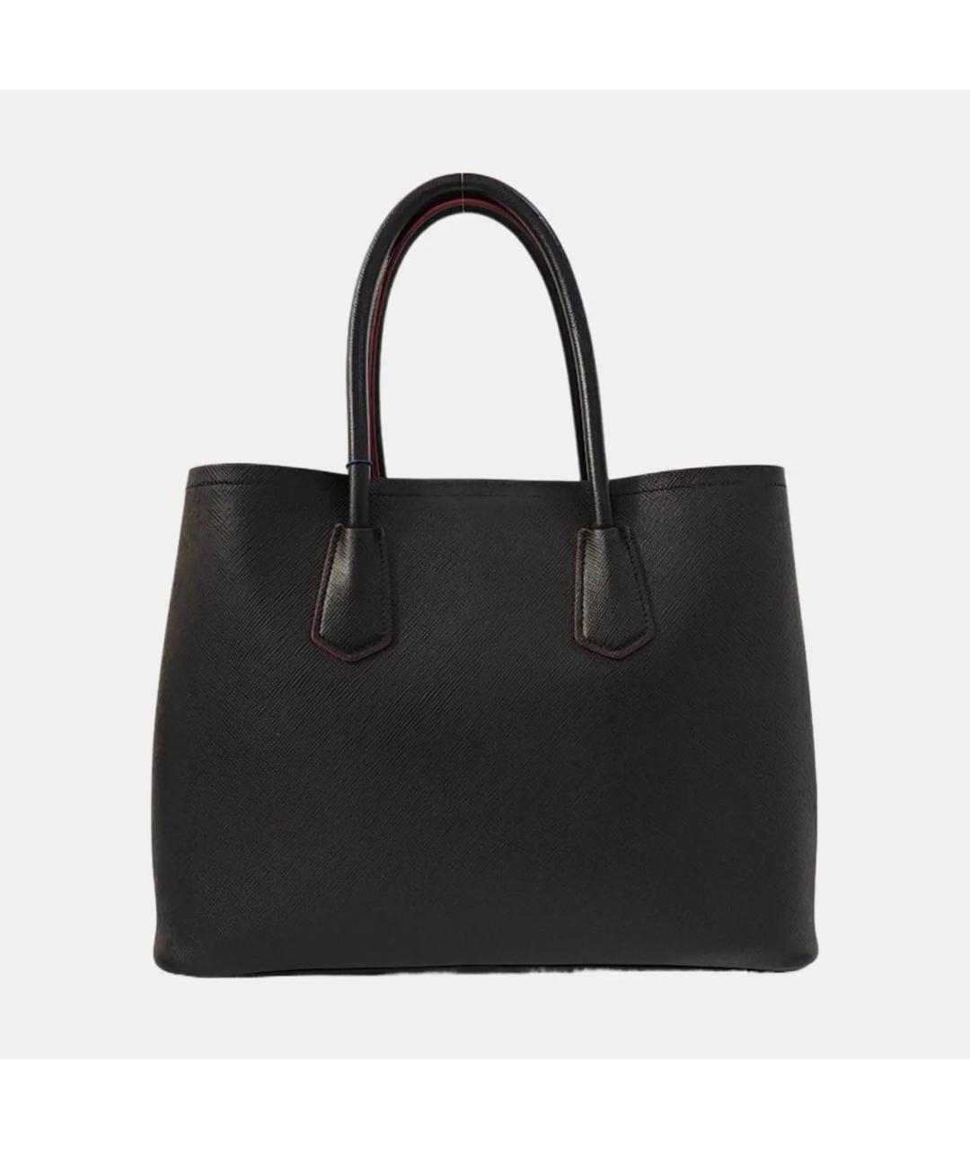 PRADA Черная кожаная сумка тоут, фото 4