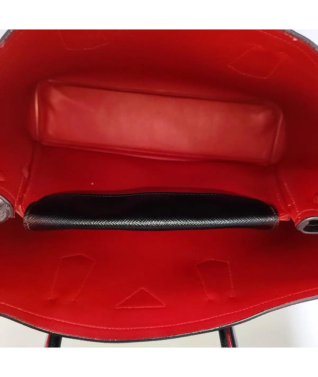 PRADA Черная кожаная сумка тоут, фото 6