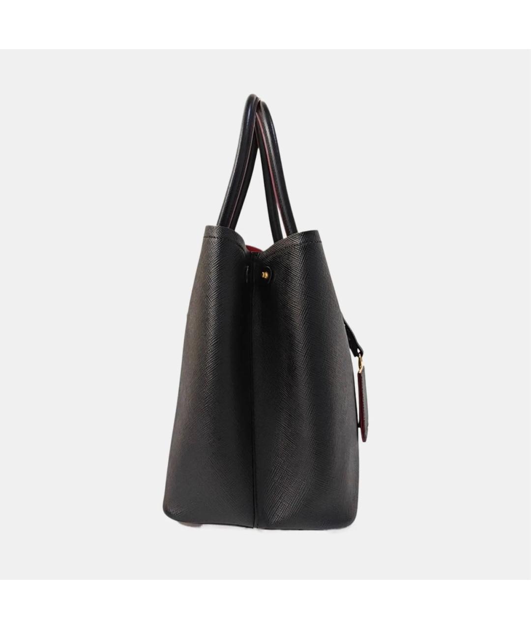 PRADA Черная кожаная сумка тоут, фото 3
