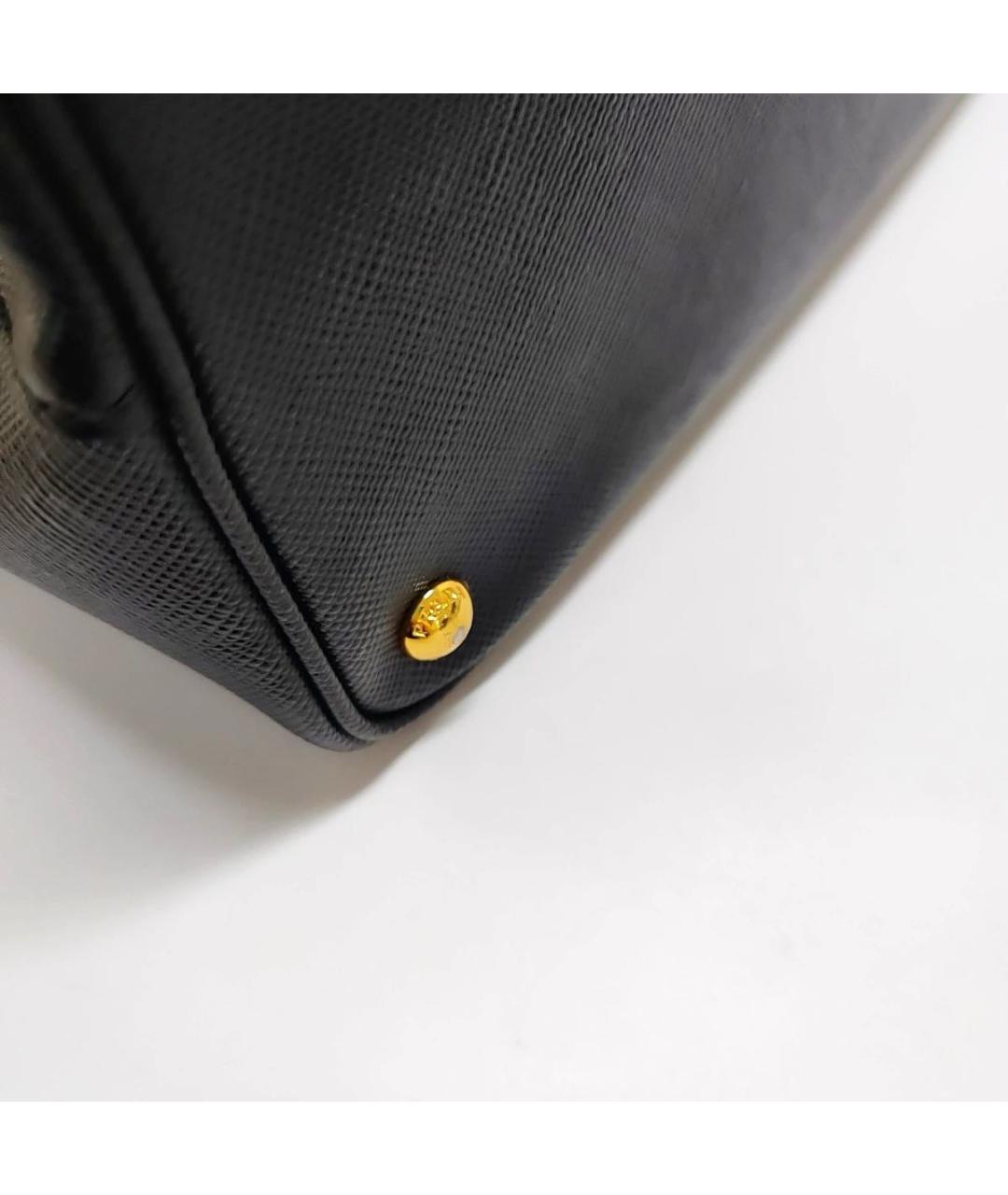 PRADA Черная кожаная сумка тоут, фото 8