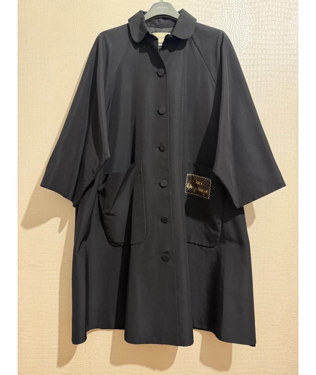 GUCCI Черный хлопковый тренч/плащ, фото 8