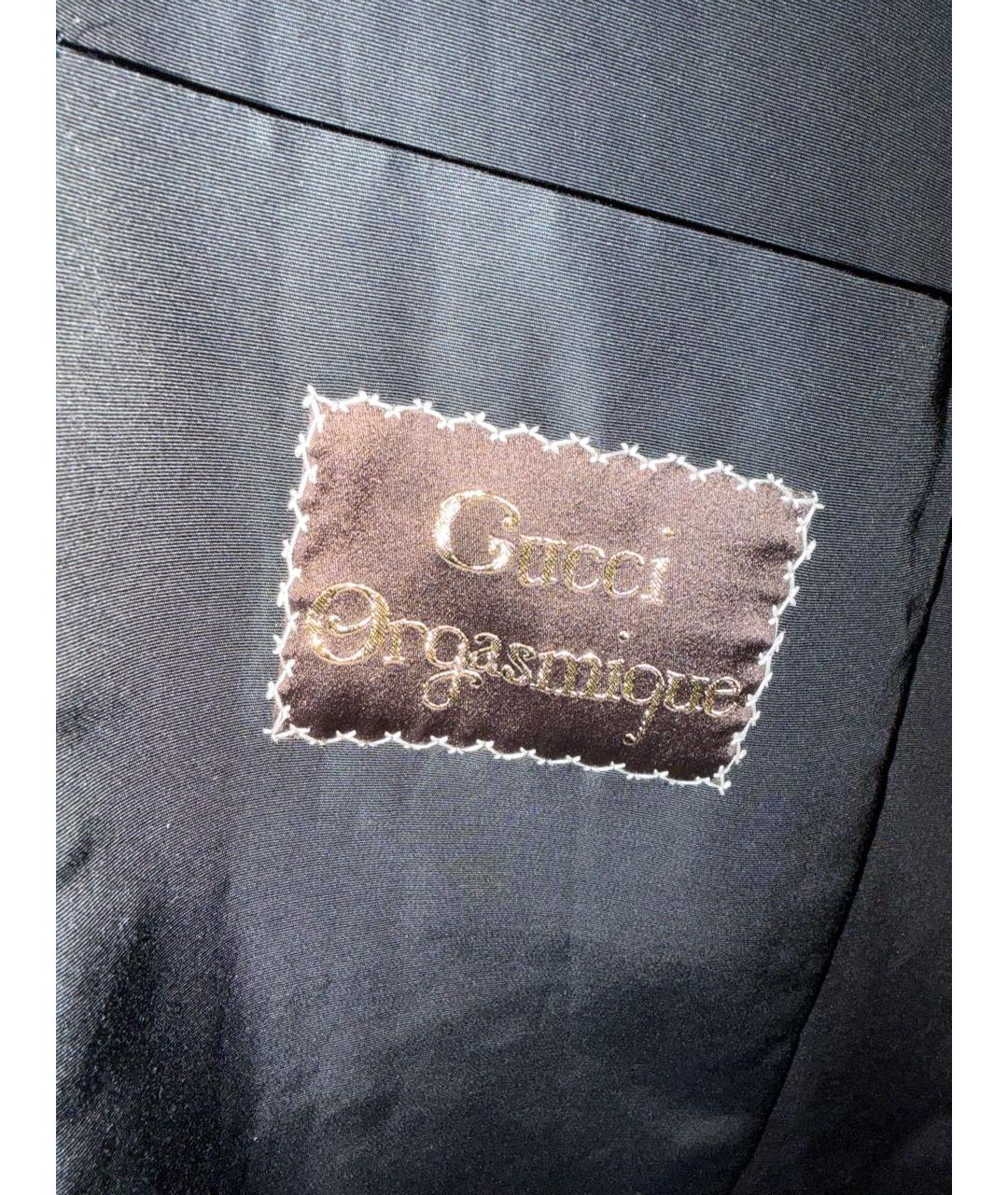 GUCCI Черный хлопковый тренч/плащ, фото 3