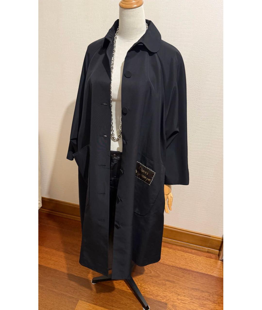 GUCCI Черный хлопковый тренч/плащ, фото 7