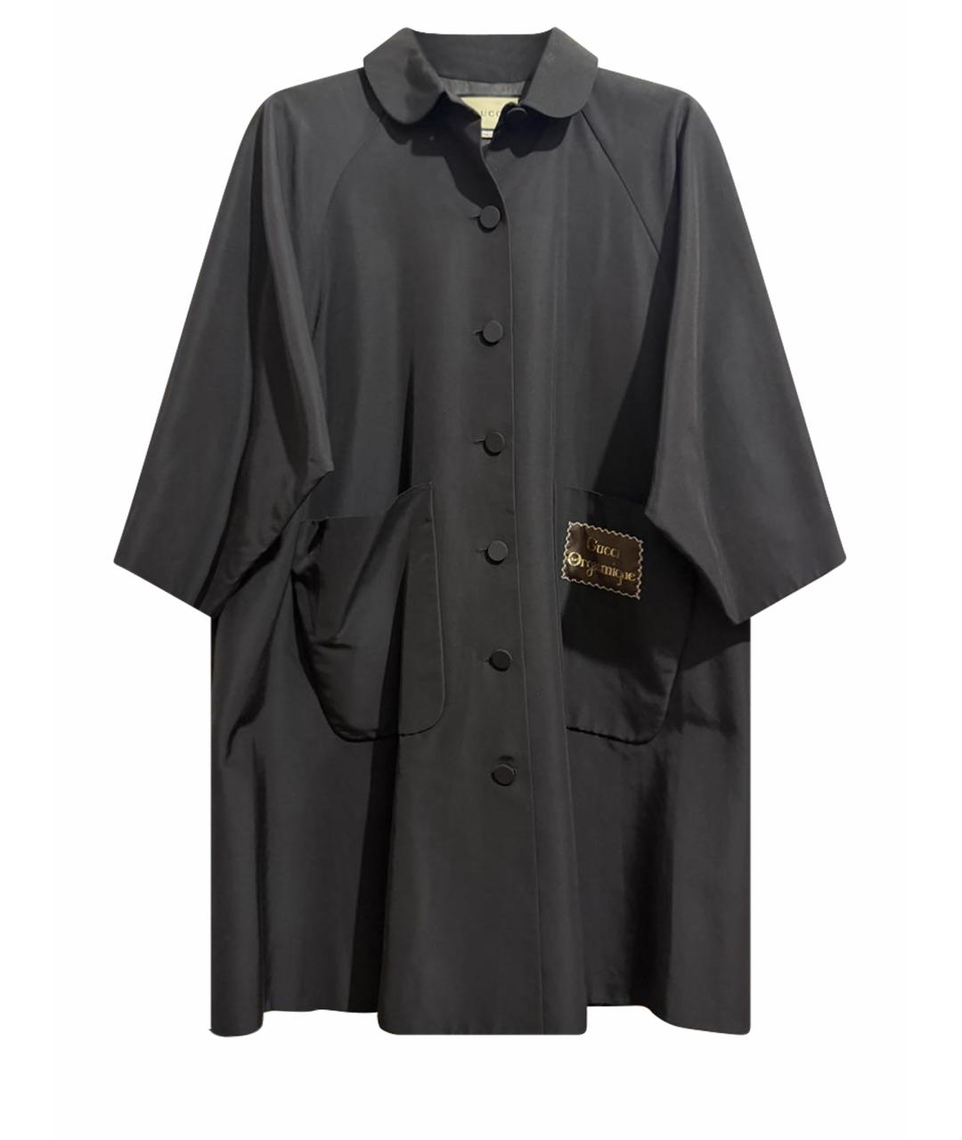 GUCCI Черный хлопковый тренч/плащ, фото 1