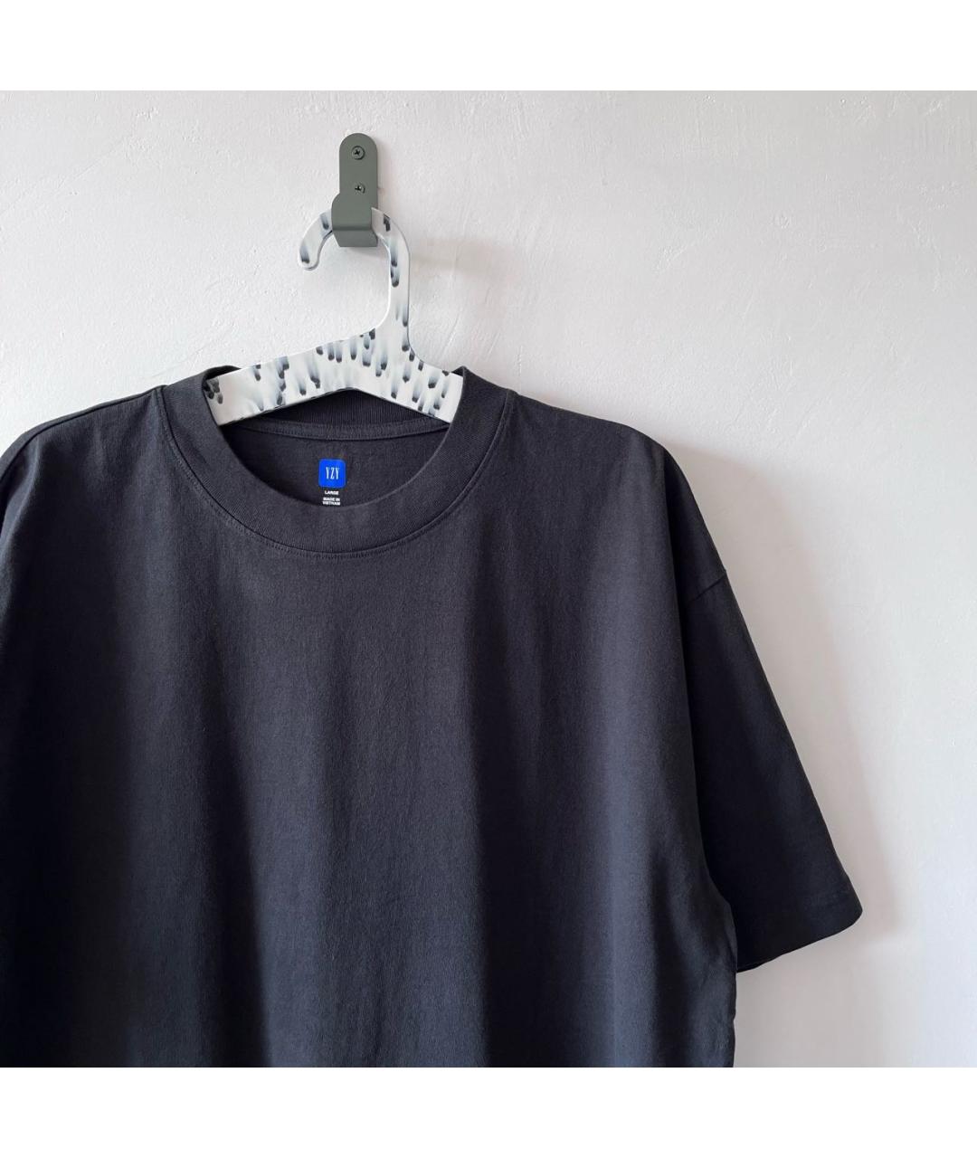 YEEZY Черная хлопковая футболка, фото 3