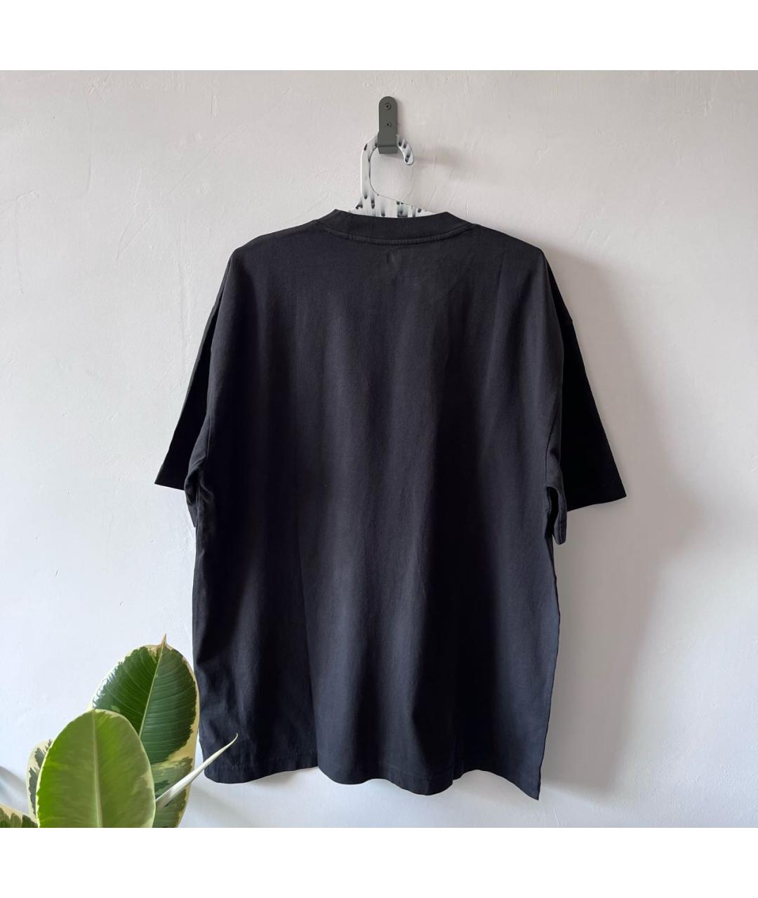 YEEZY Черная хлопковая футболка, фото 4