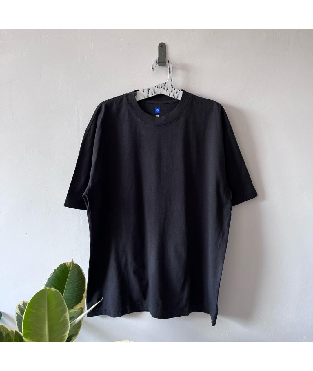 YEEZY Черная хлопковая футболка, фото 2