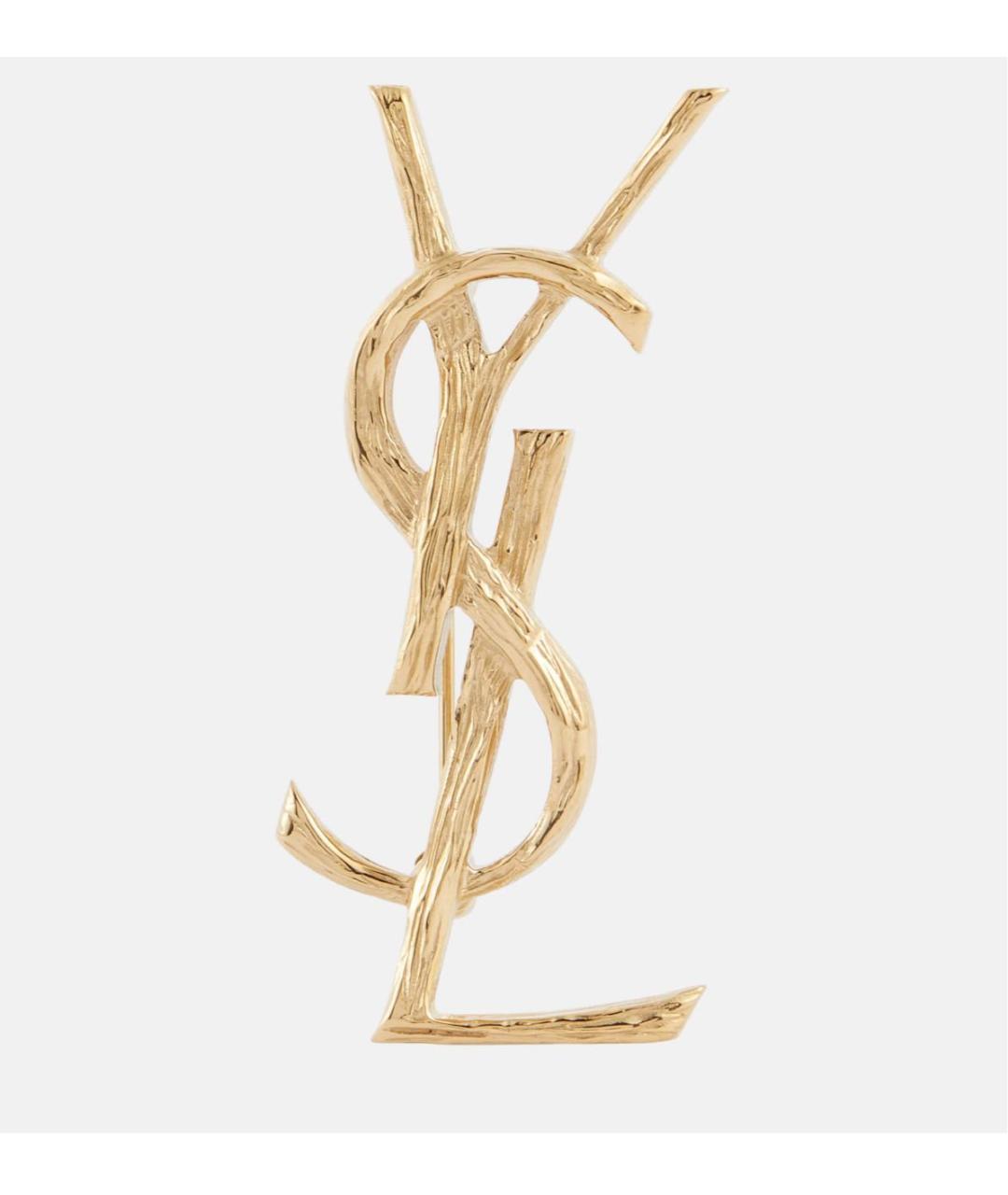 SAINT LAURENT Золотая латунная булавка / брошь, фото 5