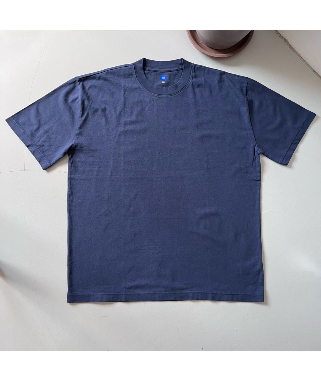 YEEZY Темно-синяя хлопковая футболка, фото 4