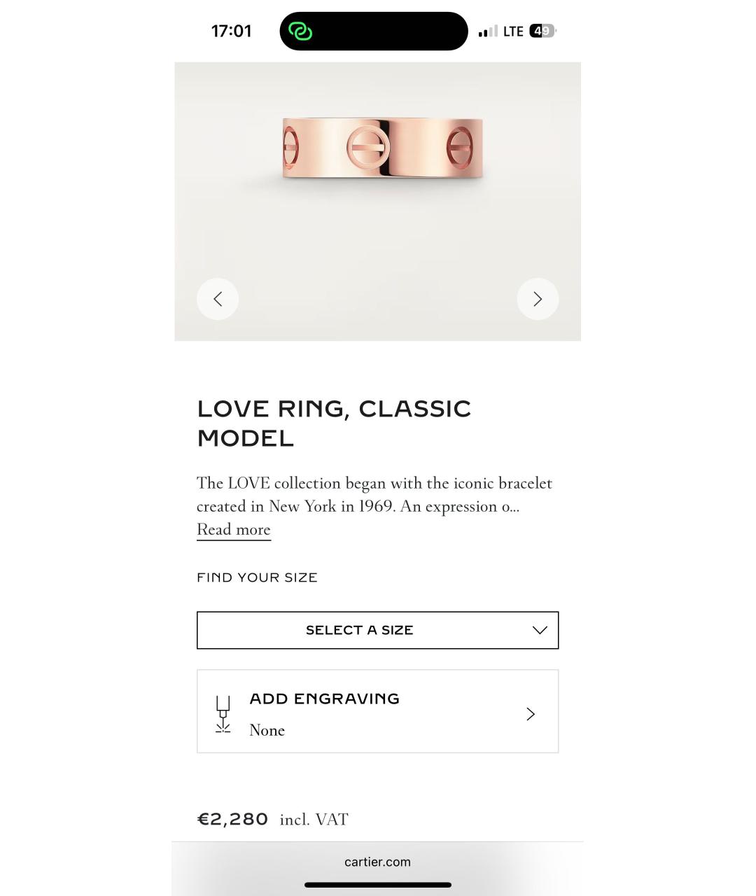 CARTIER Золотое кольцо из розового золота, фото 6