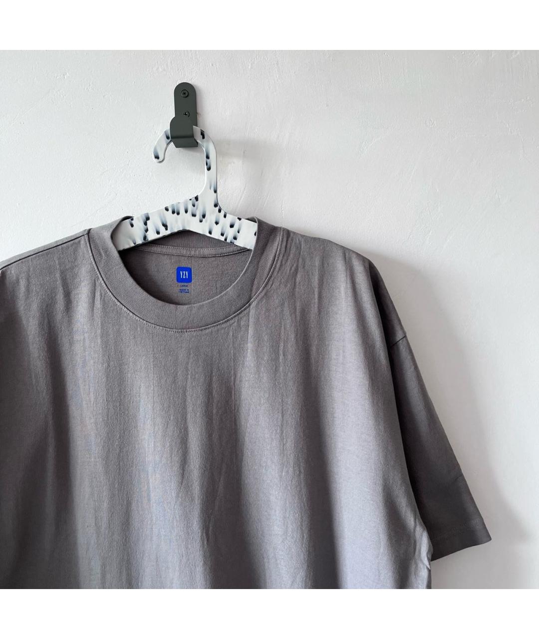 YEEZY Серая хлопковая футболка, фото 3
