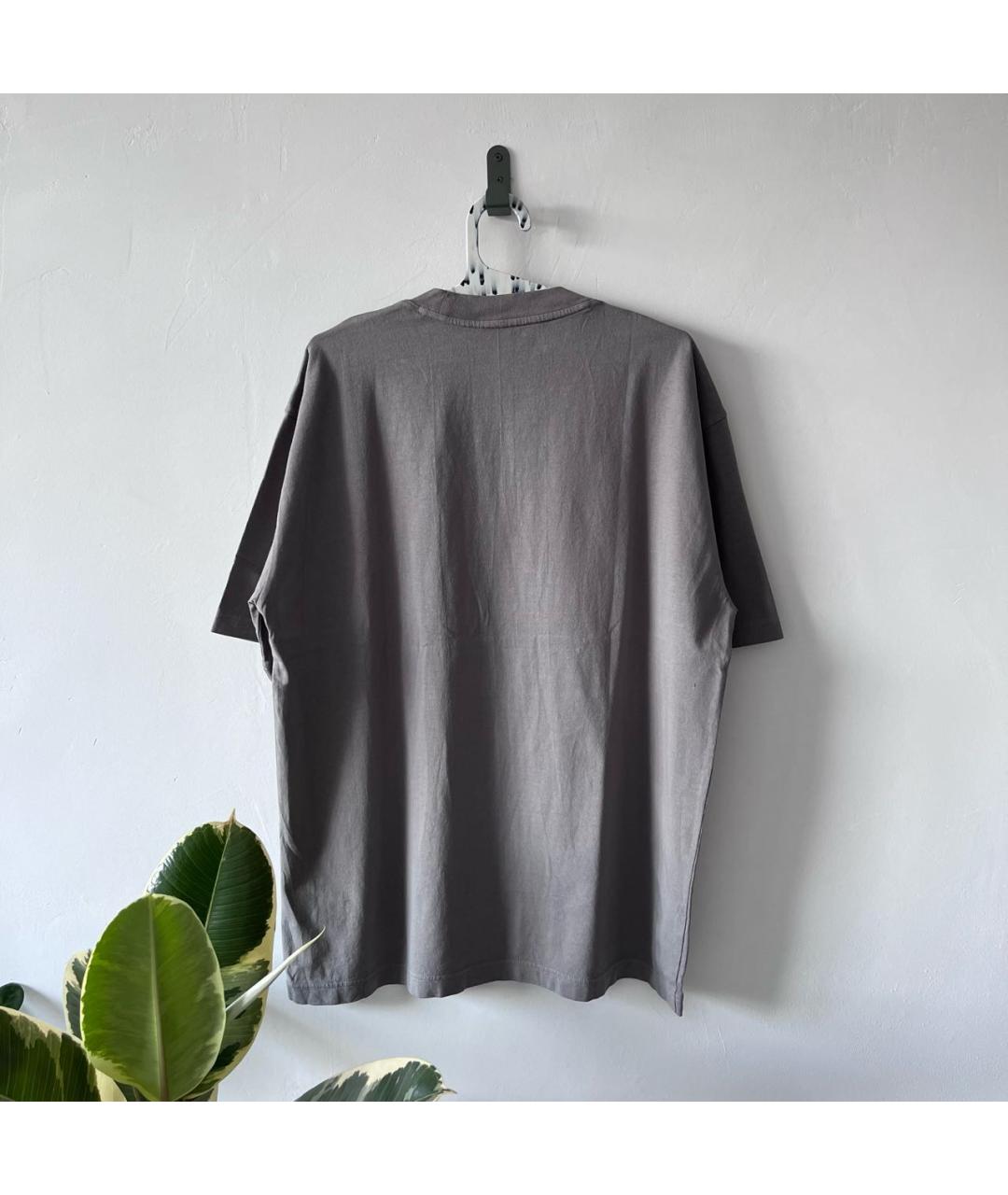 YEEZY Серая хлопковая футболка, фото 4